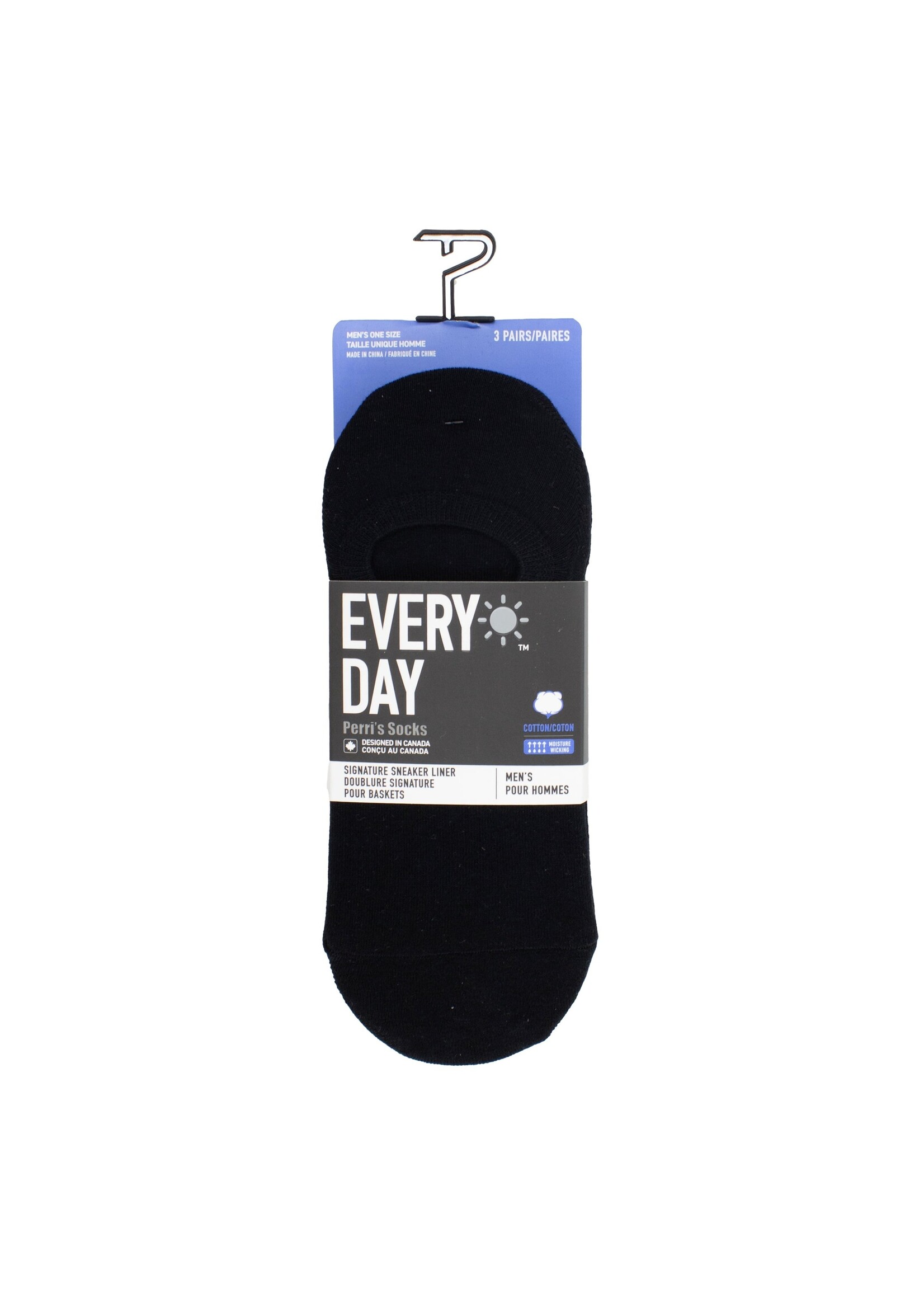 PERRI'S SOCKS Bas courts en mélange de coton pour homme (pqt 3) - 3 couleurs disponibles
