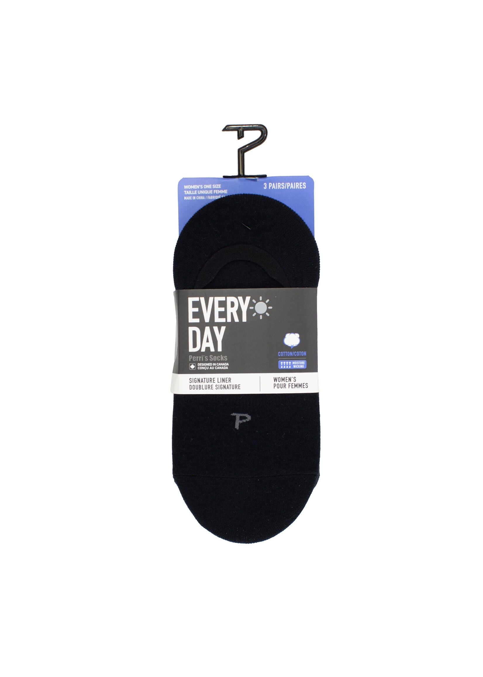 PERRI'S SOCKS Bas ballerines pour femme (pqt 3) - 3 couleurs disponibles