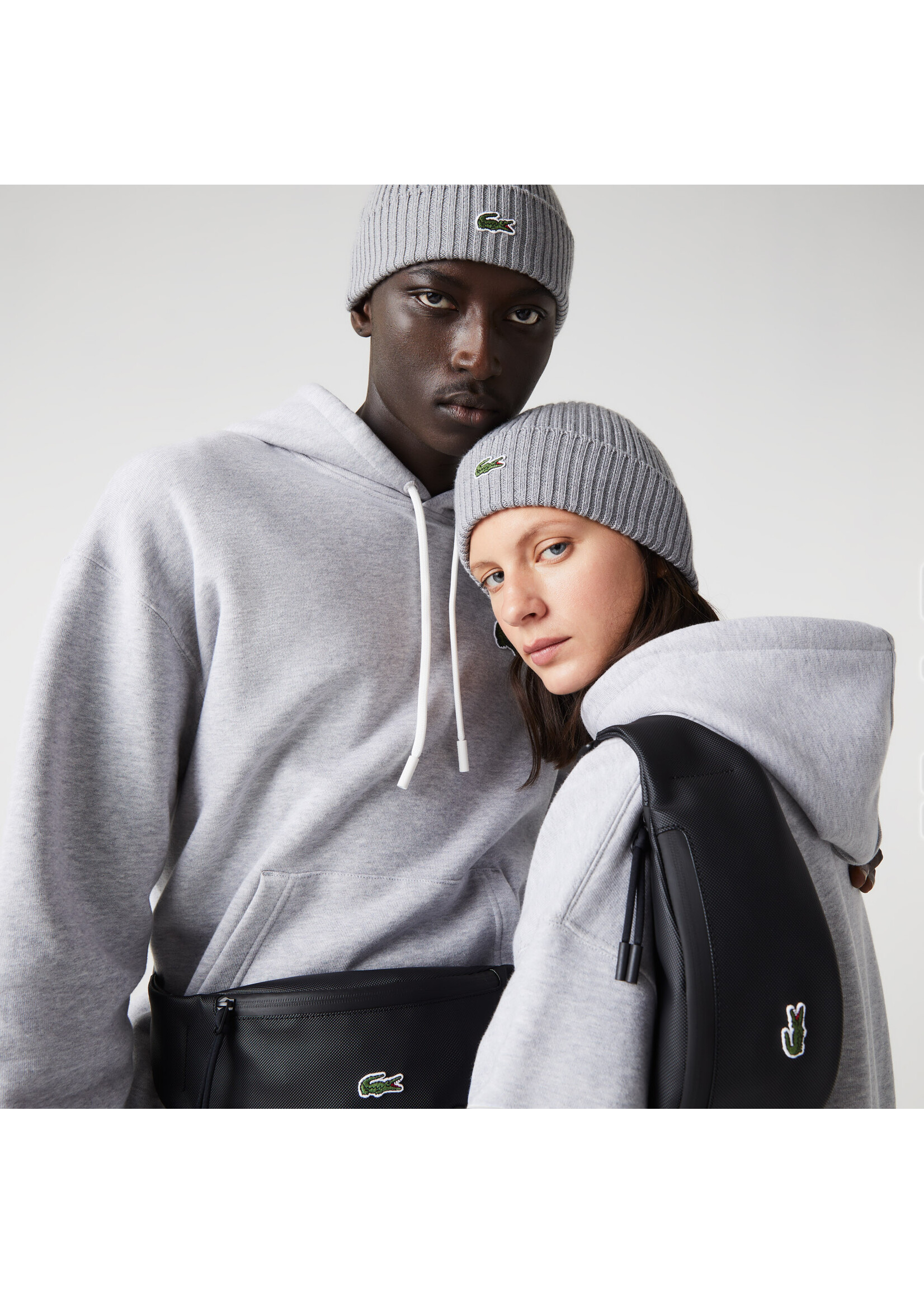 LACOSTE Sac banane zippé LCST en toile enduite unie