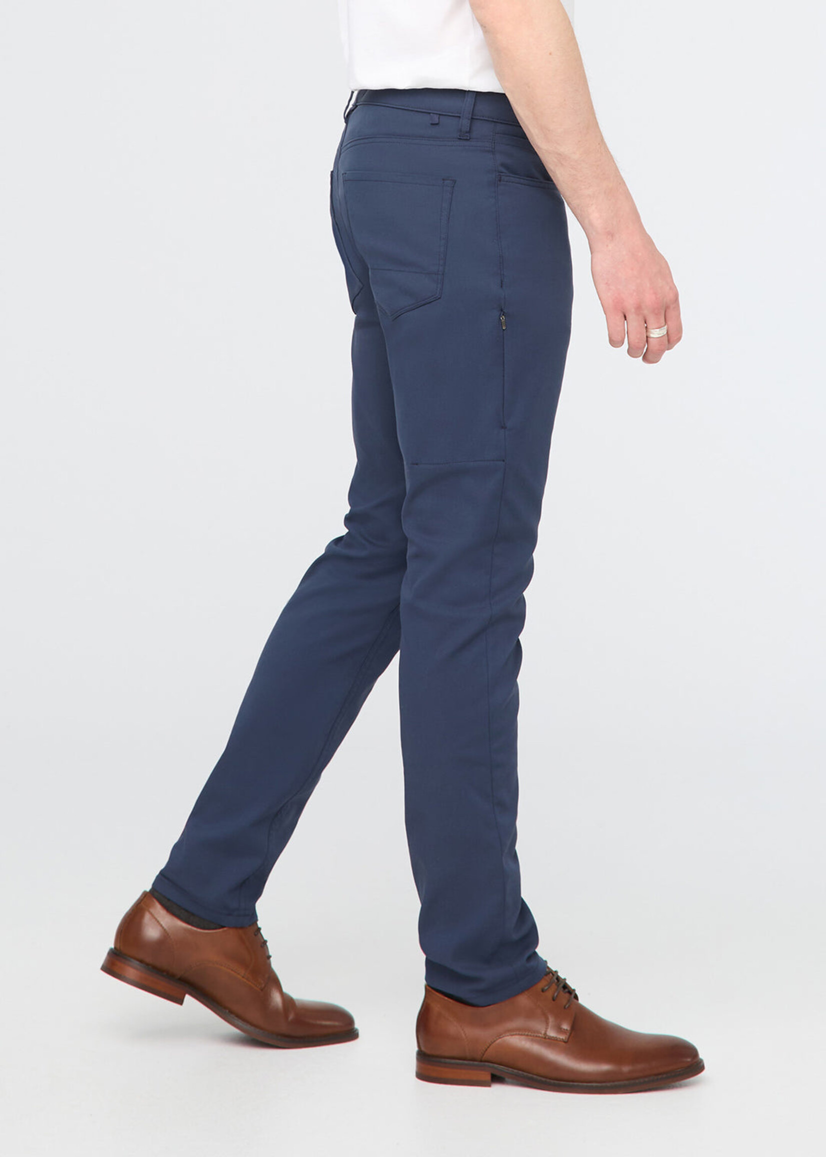 DUER Pantalon de ville extensible NuStretch coupe ajustée Marine-Homme