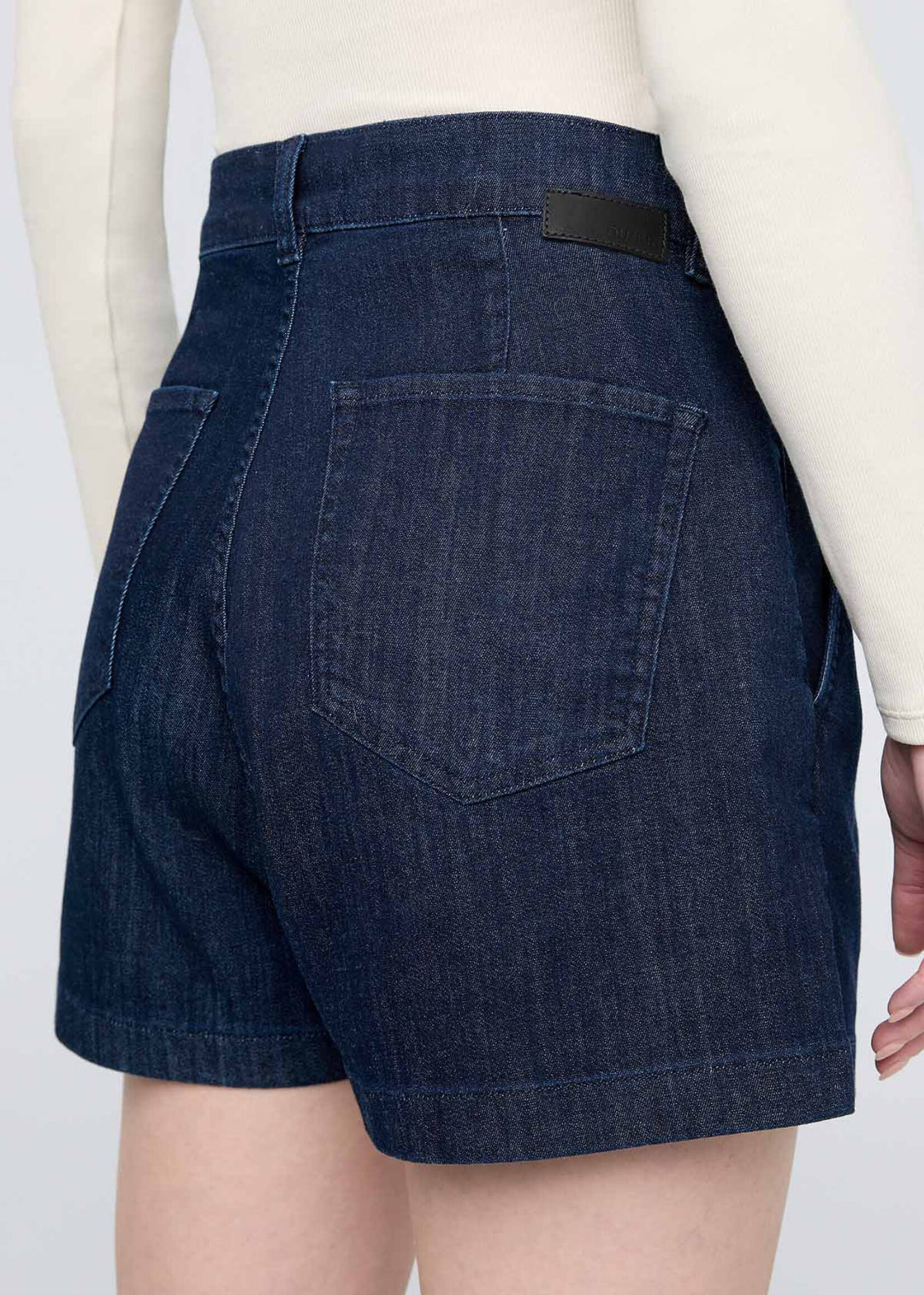 DUER Performance Denim Lite Pleated Short - Modern Rinse