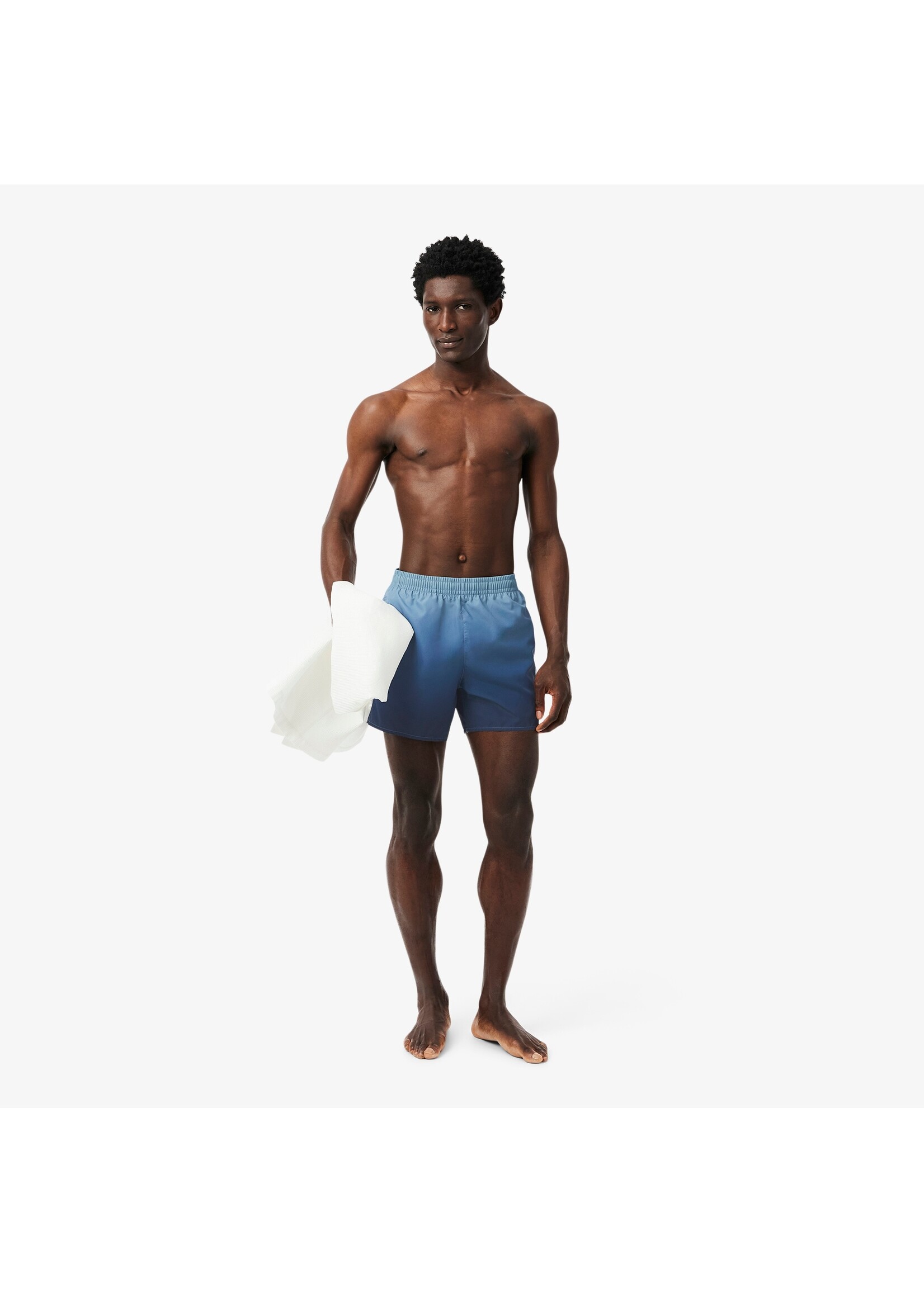 LACOSTE Maillot de bain à imprimé ombré pour homme-Bleu foncé