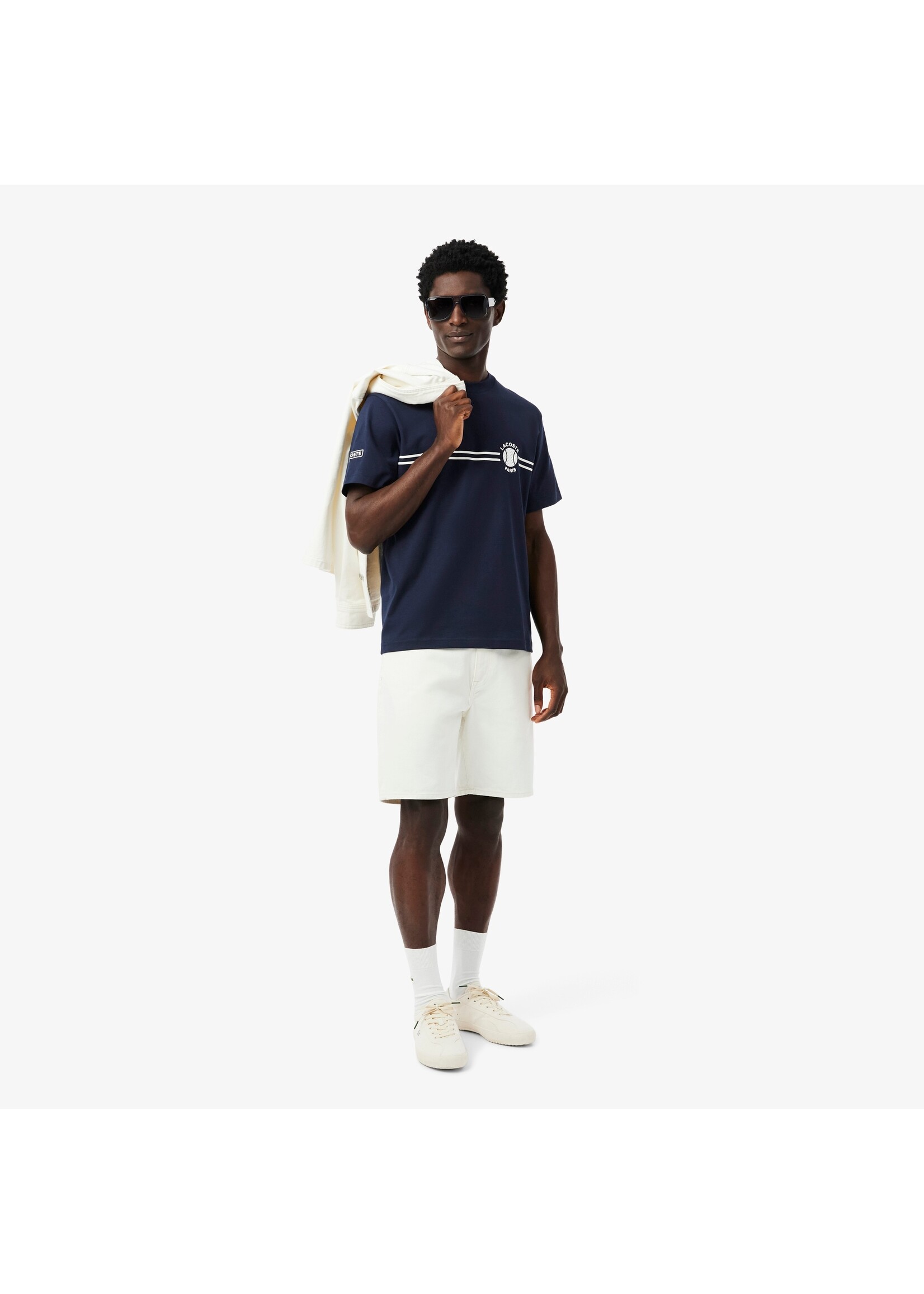 LACOSTE Men's Printed Embroidered Cotton Jersey T-Shirt