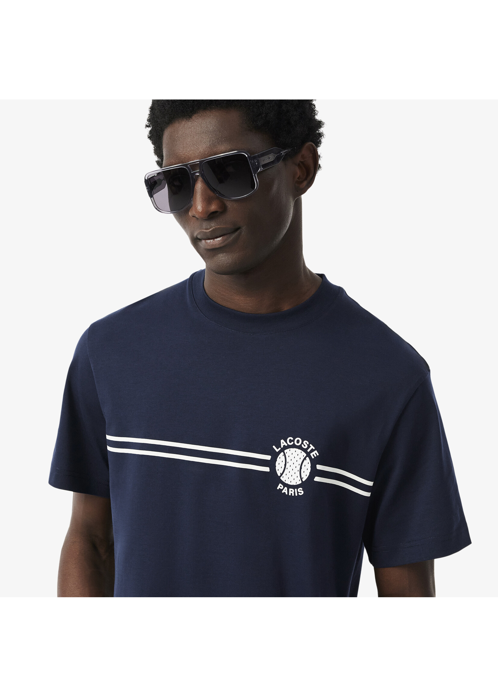 LACOSTE Men's Printed Embroidered Cotton Jersey T-Shirt