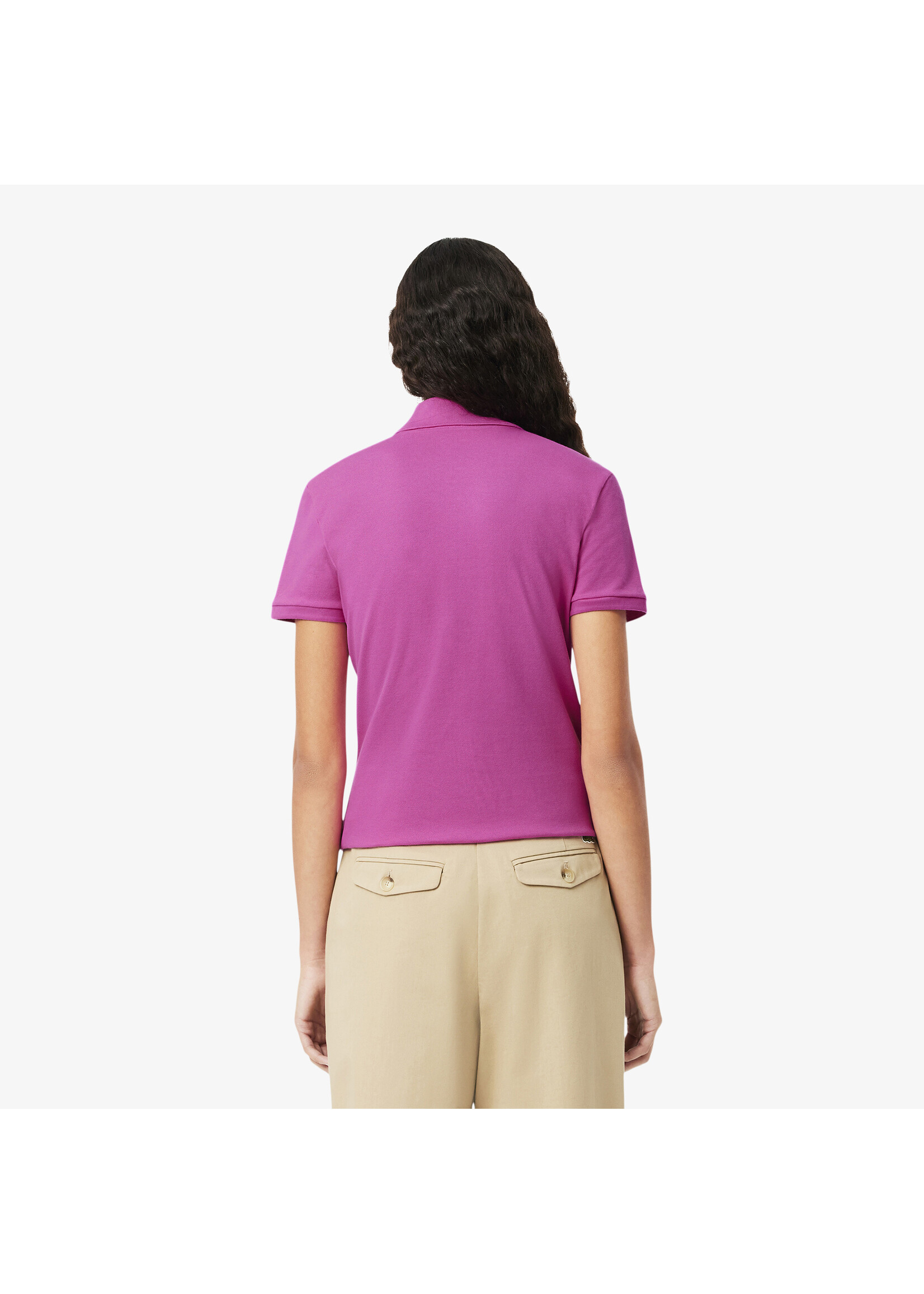 LACOSTE Women's L.12.D Slim Fit Stretch Mini Piqué Polo