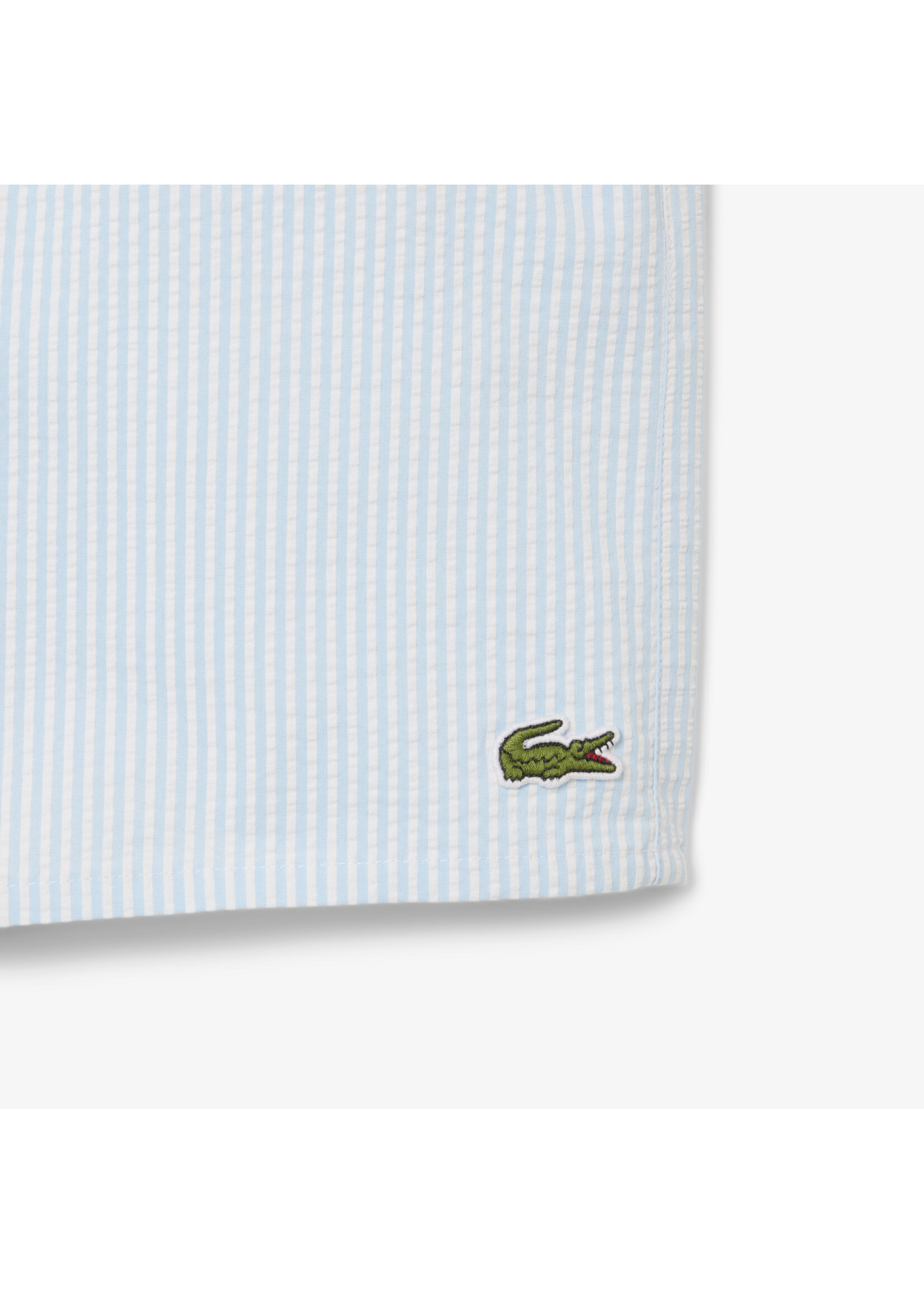 LACOSTE Short de bain mi-long rayé texturé pour homme - 2 couleurs disponibles