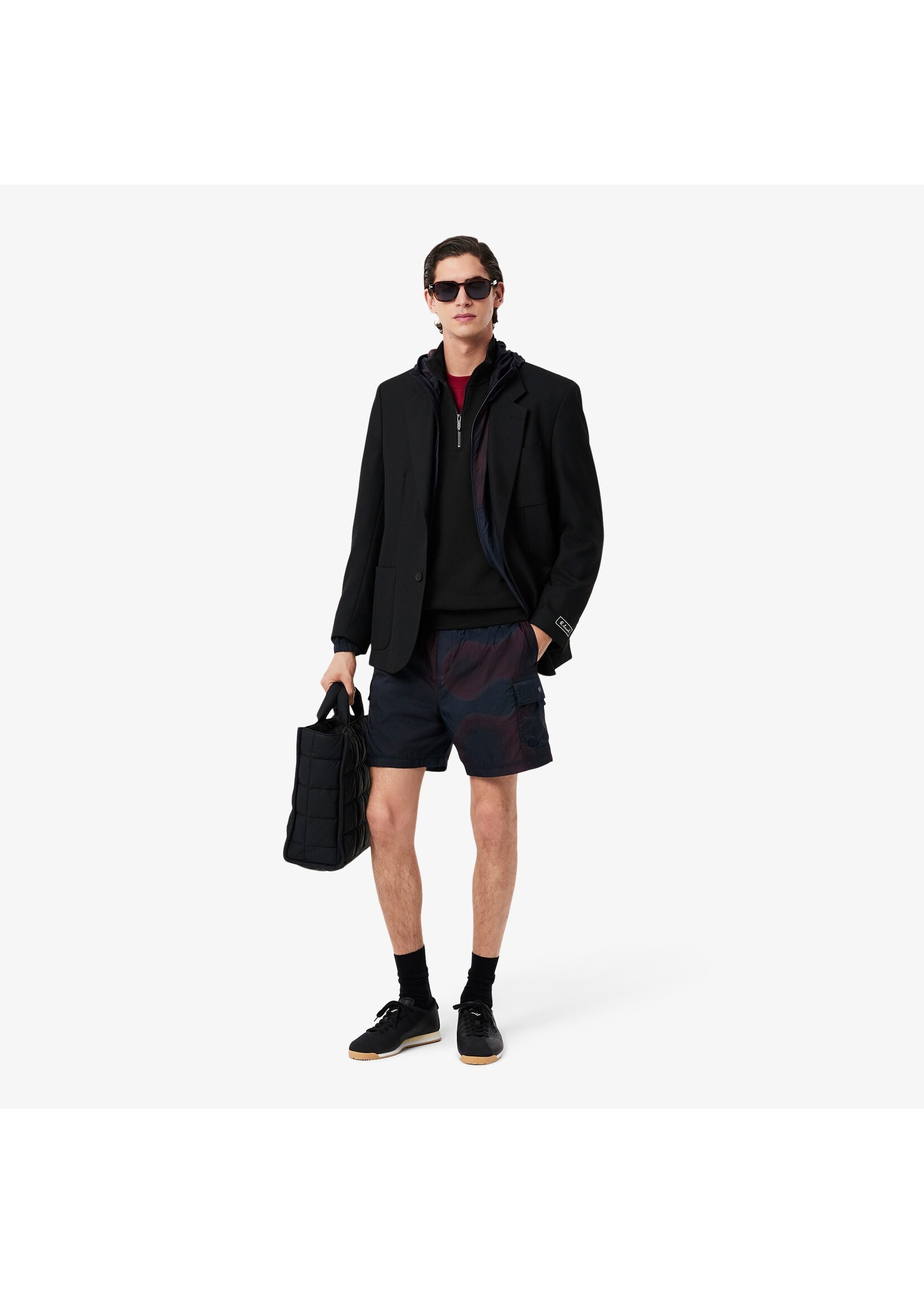 LACOSTE Sweatshirt col montant zippé molleton pour homme - 2 couleurs disponibles