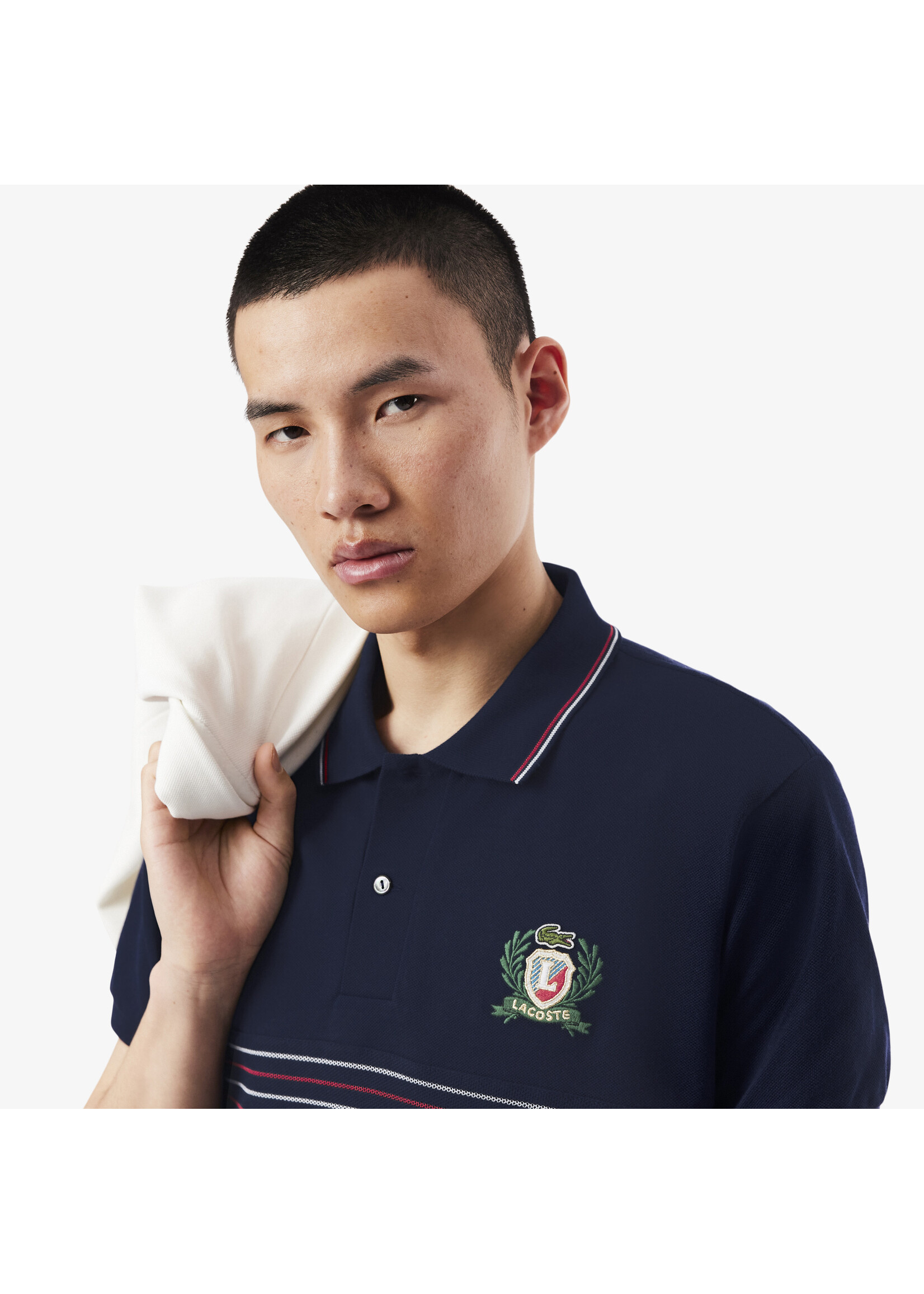 LACOSTE Men's Classic Fit L.12.12 Embroidered Shield Polo