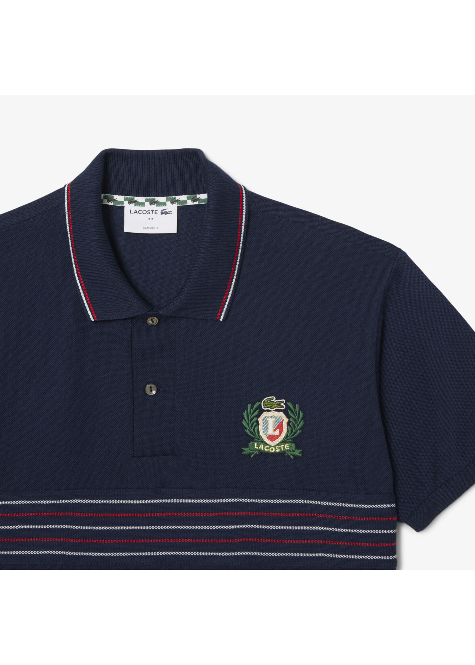 LACOSTE Men's Classic Fit L.12.12 Embroidered Shield Polo