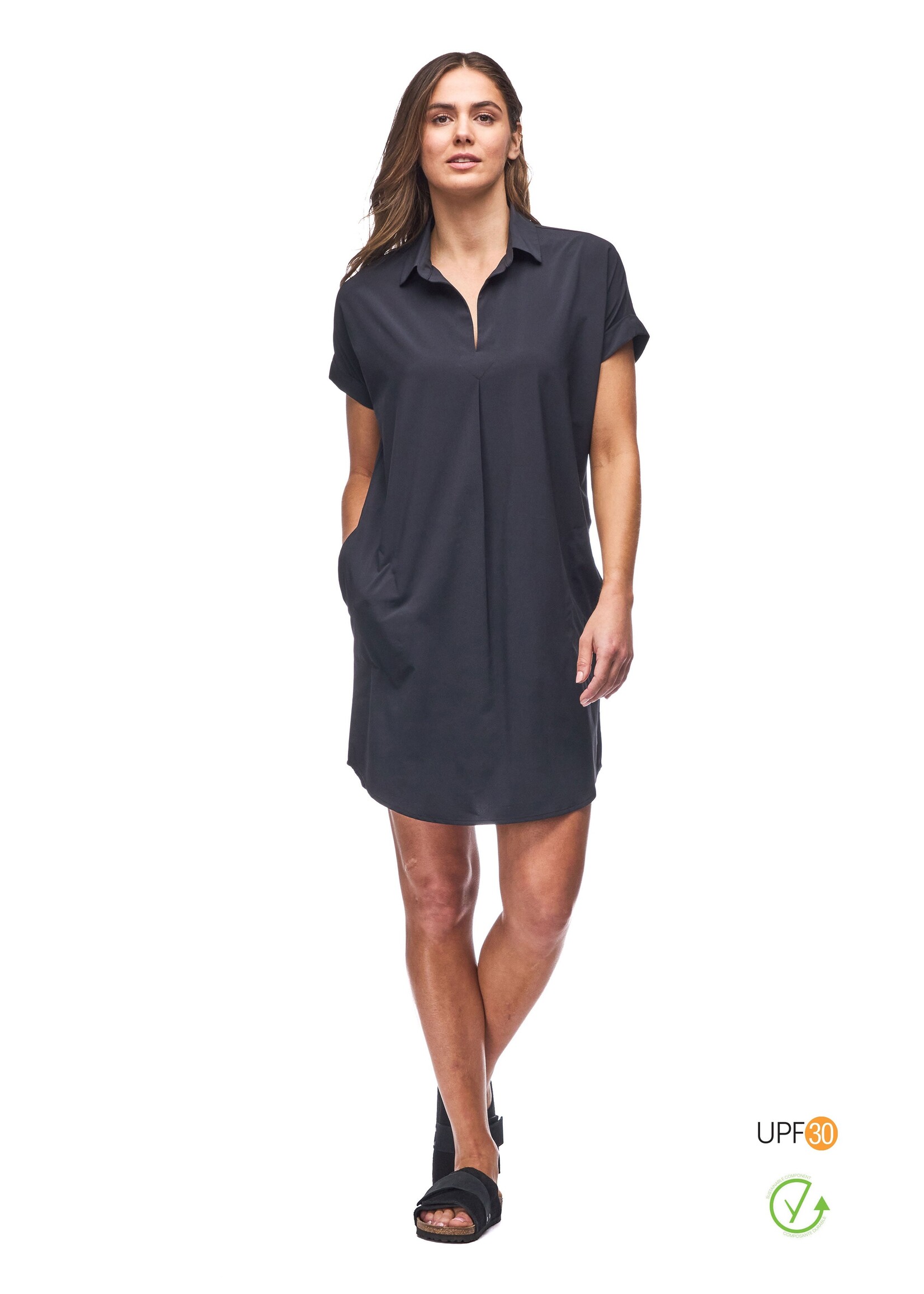 INDYEVA Robe chemise légère tissée extensible  -FRIVOL- 7 couleurs disponibles
