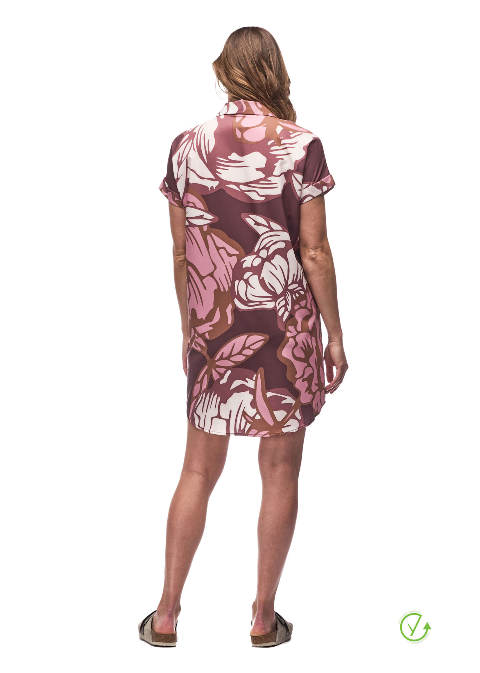 INDYEVA Robe chemise légère tissée extensible  -FRIVOL- 7 couleurs disponibles