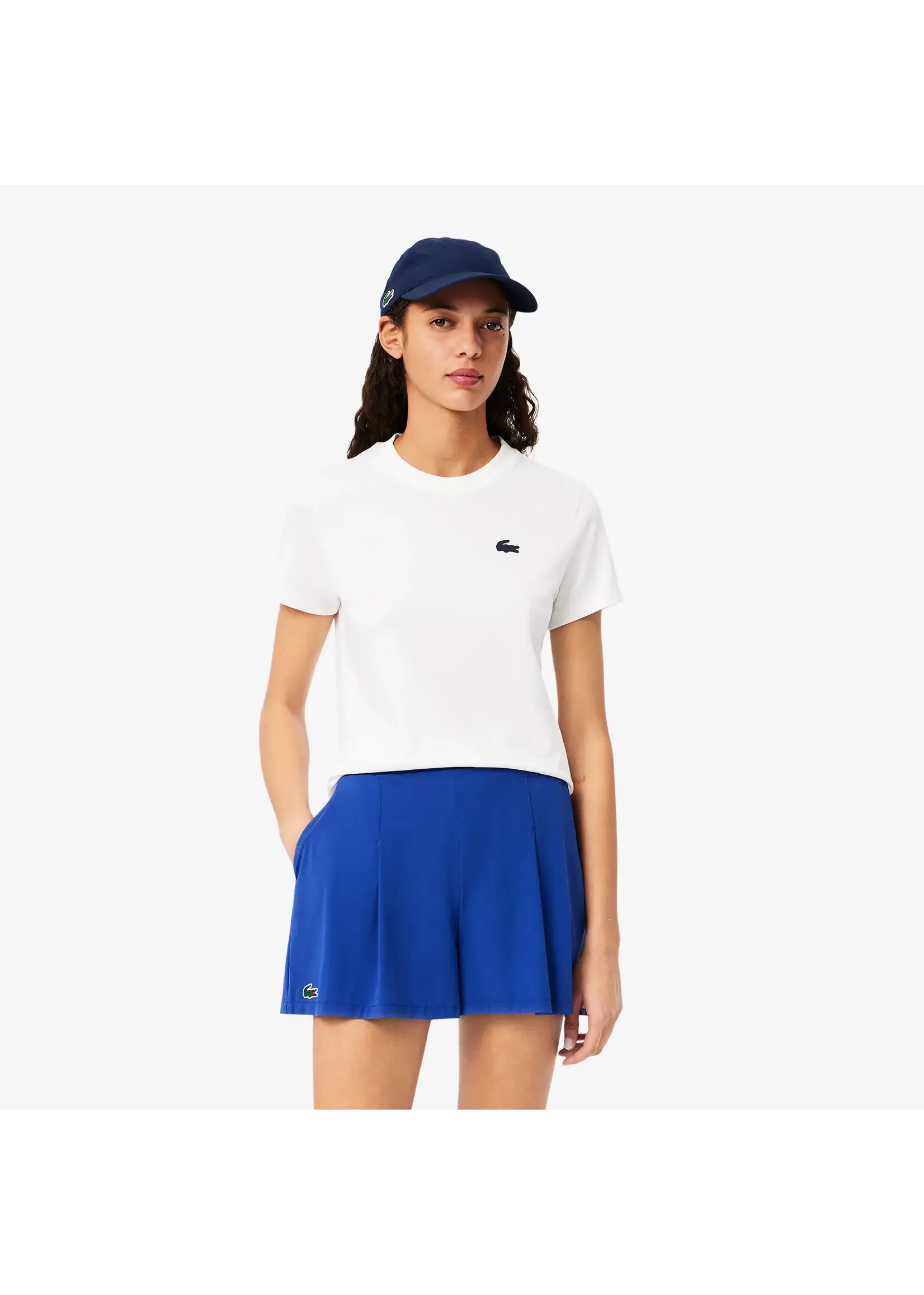 LACOSTE T-shirt Sport coton technique Ultra Dry pour femme-Blanc