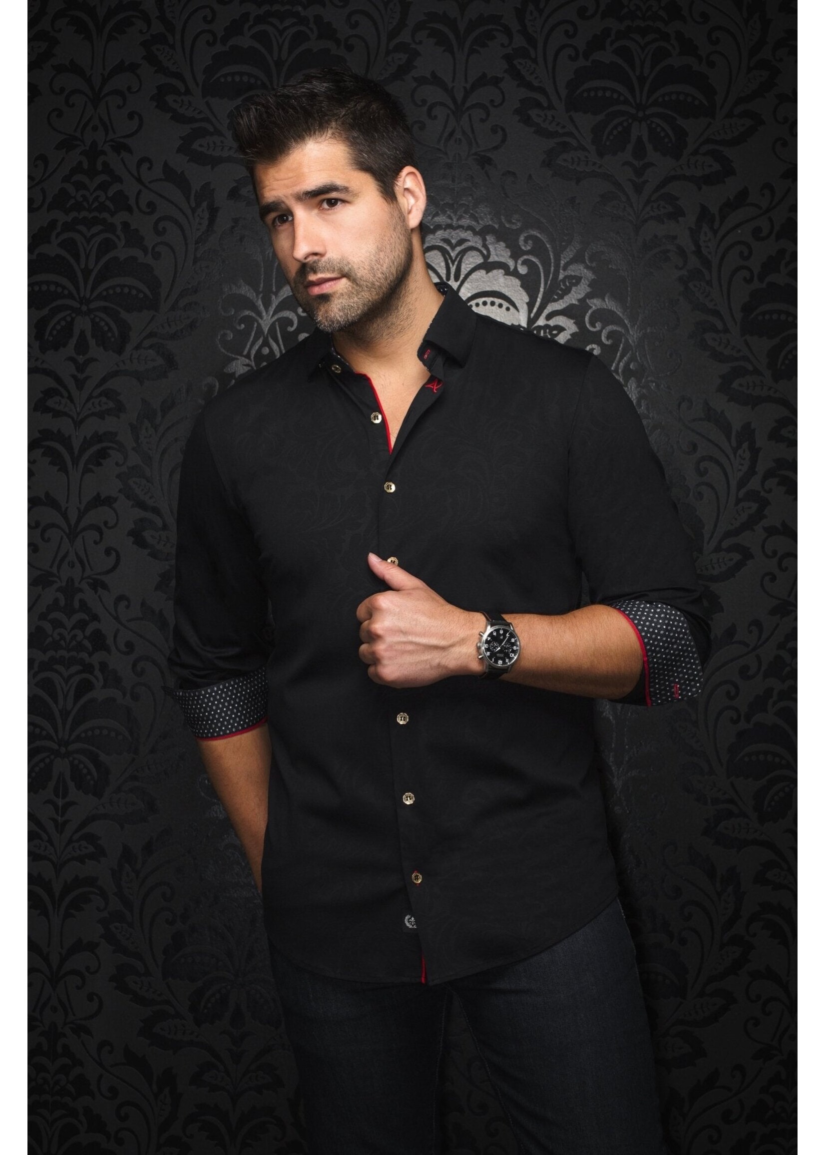 AU NOIR CHEMISE | DUNN - WHITE/BLACK/NAVY