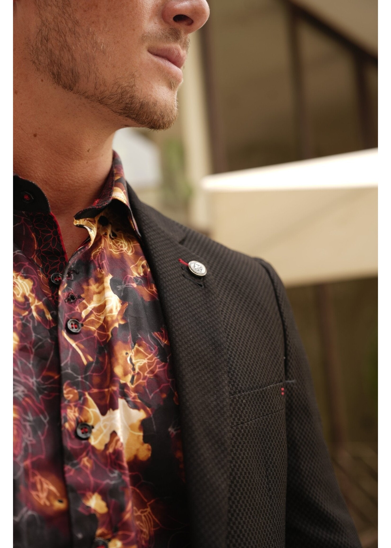 AU NOIR Chemise extensible manches longues ROSARUGOSA - 3 couleurs disponibles