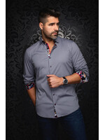 AU NOIR Shirt | POLGAR, Grey White