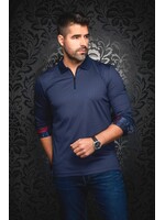 AU NOIR LONG SLEEVE POLO | BENTLEY, Navy