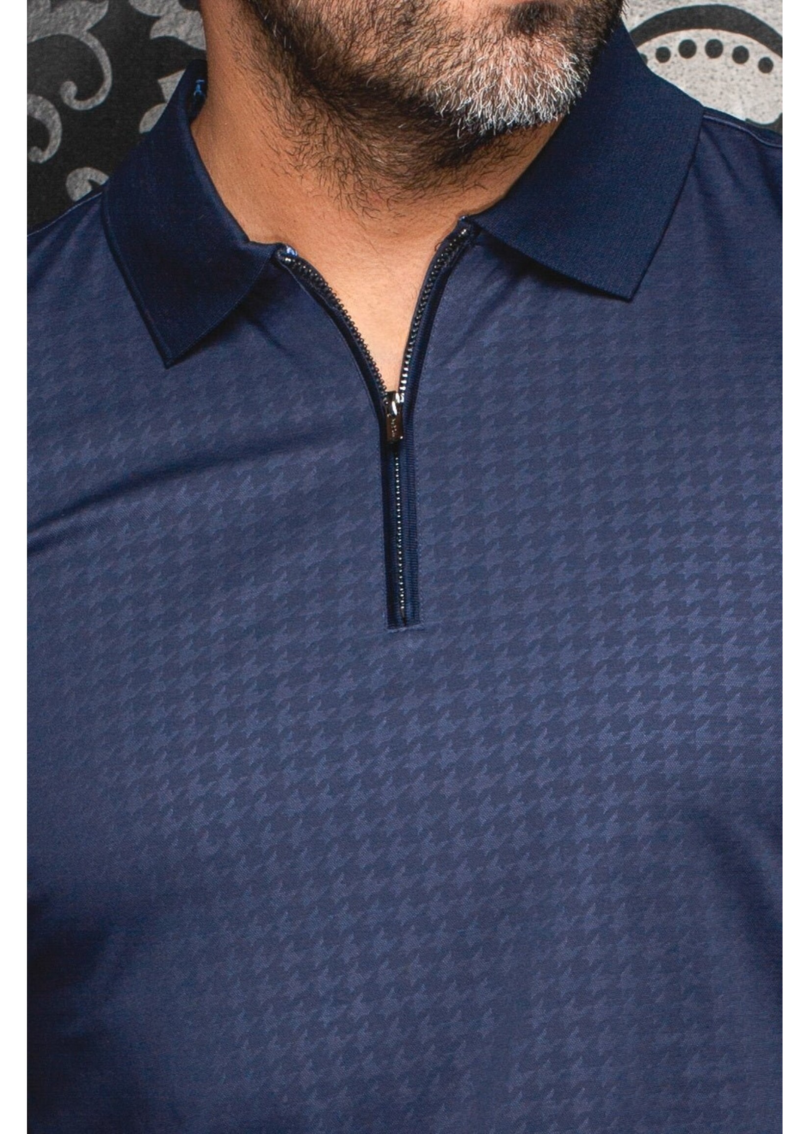 AU NOIR LONG SLEEVE POLO | BENTLEY, Navy
