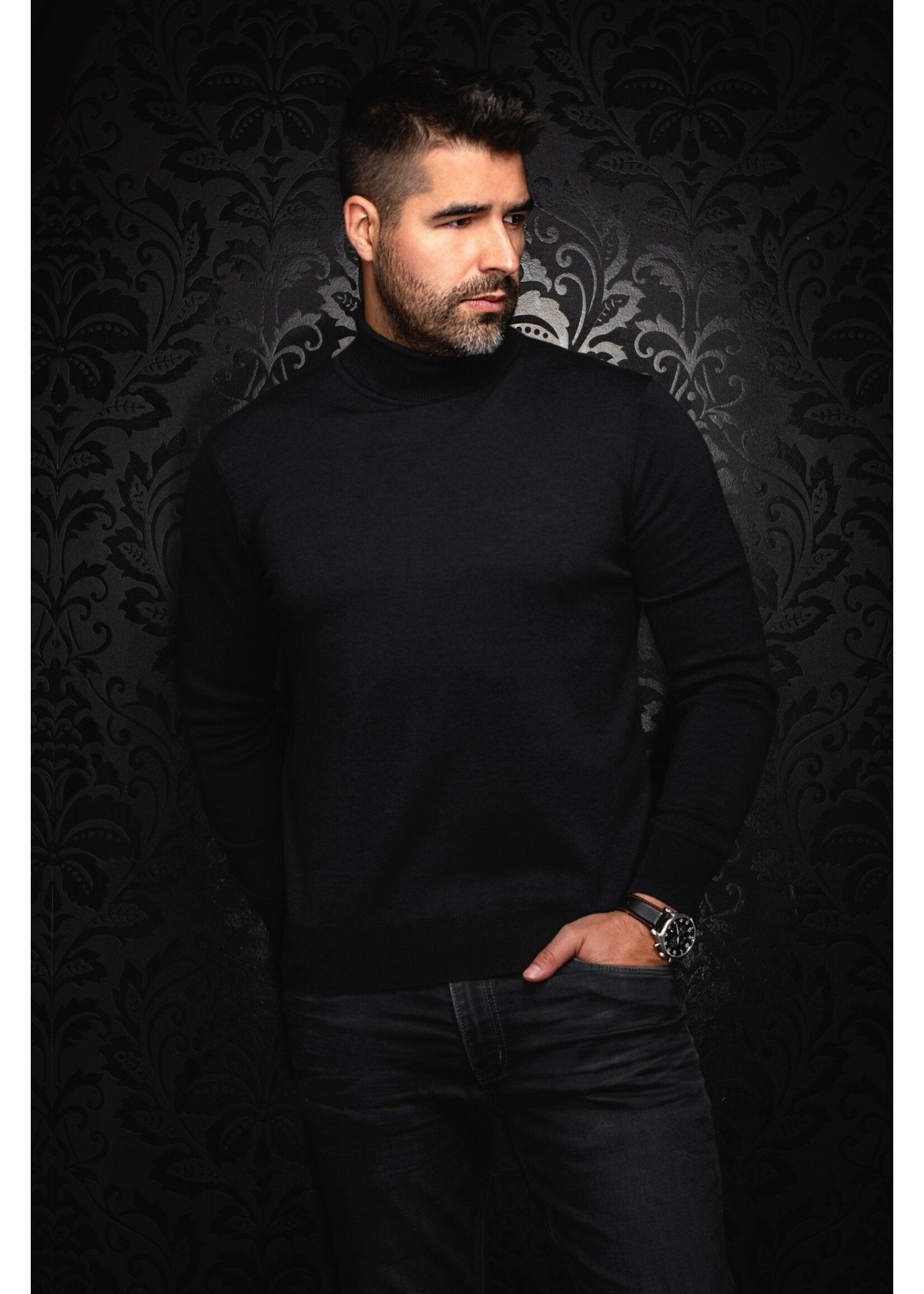 AU NOIR MERINOS WOOL CHANDAIL | ARKANES