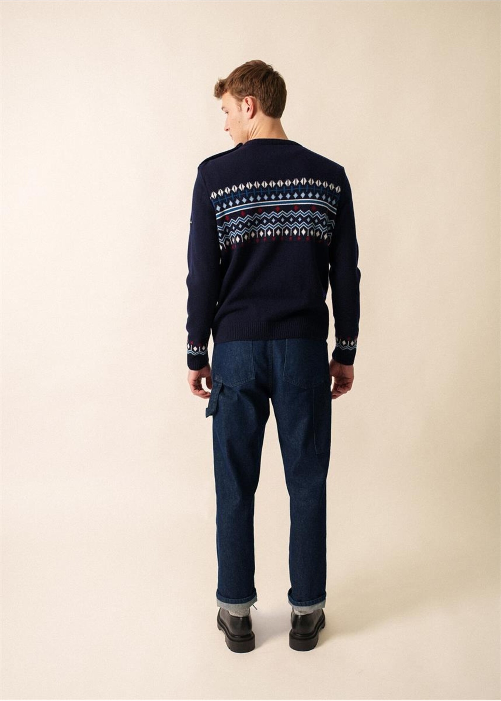 SAINT-JAMES Wool sweater winter patterns made in France - BRIANCON