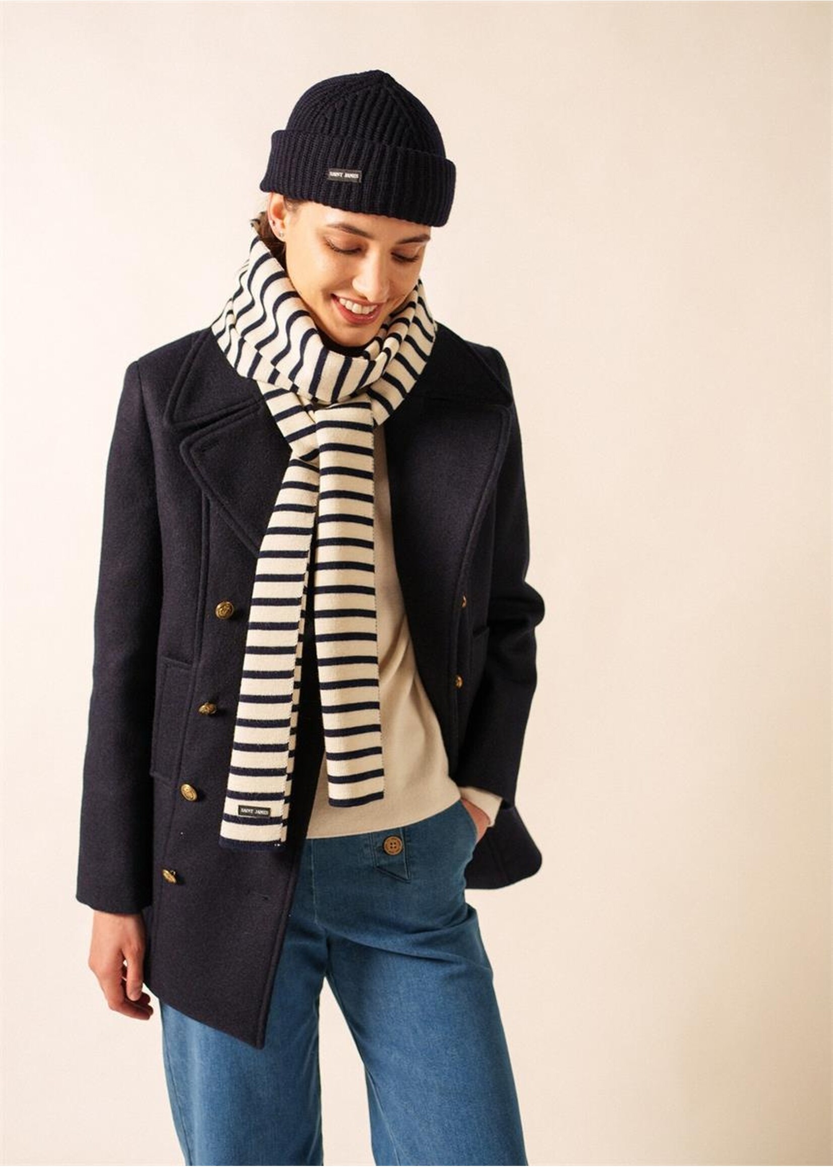 SAINT-JAMES Wool scarf, made in Normandy - GRDE SCARF R - 2 colors available