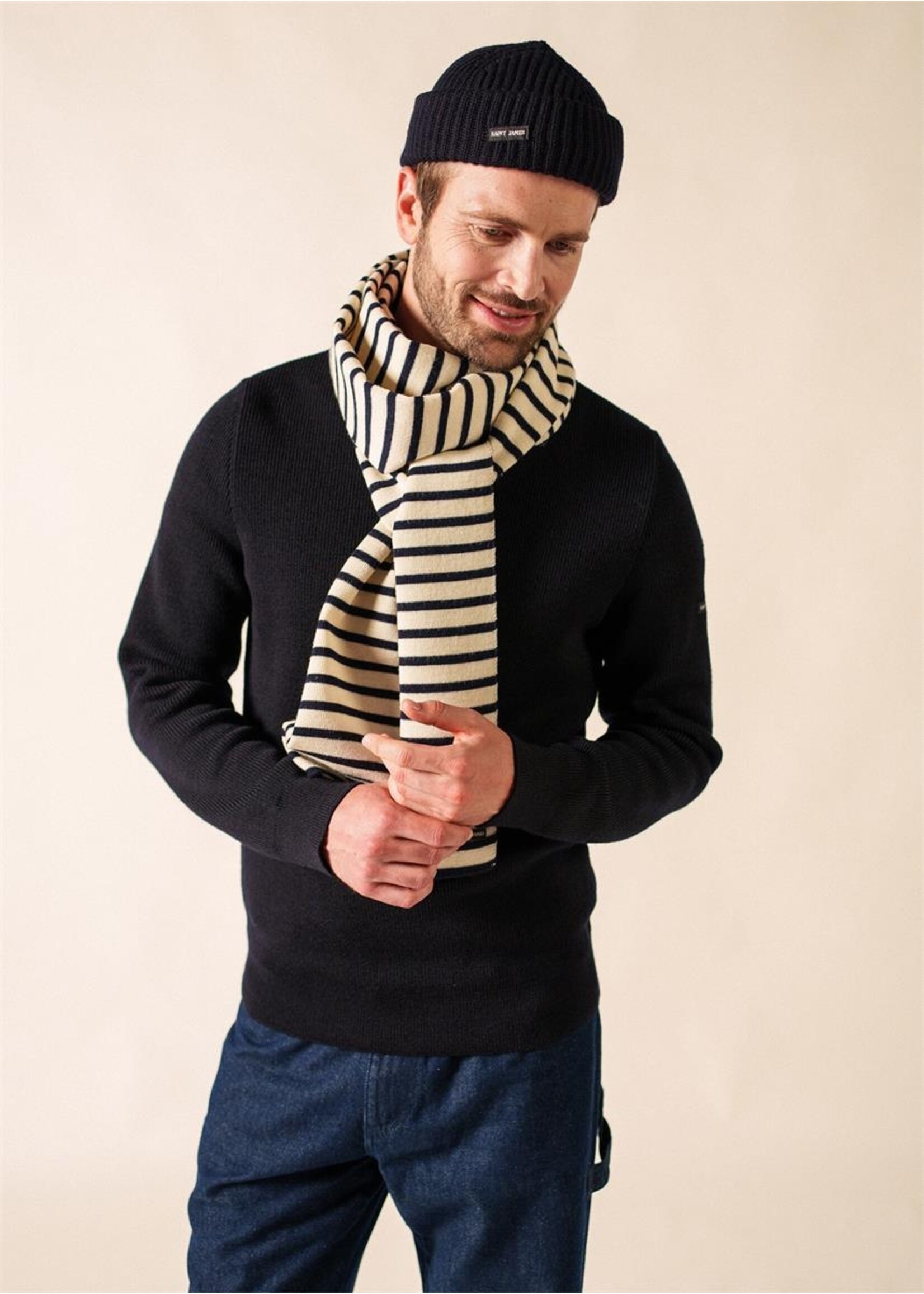 SAINT-JAMES Wool scarf, made in Normandy - GRDE SCARF R - 2 colors available