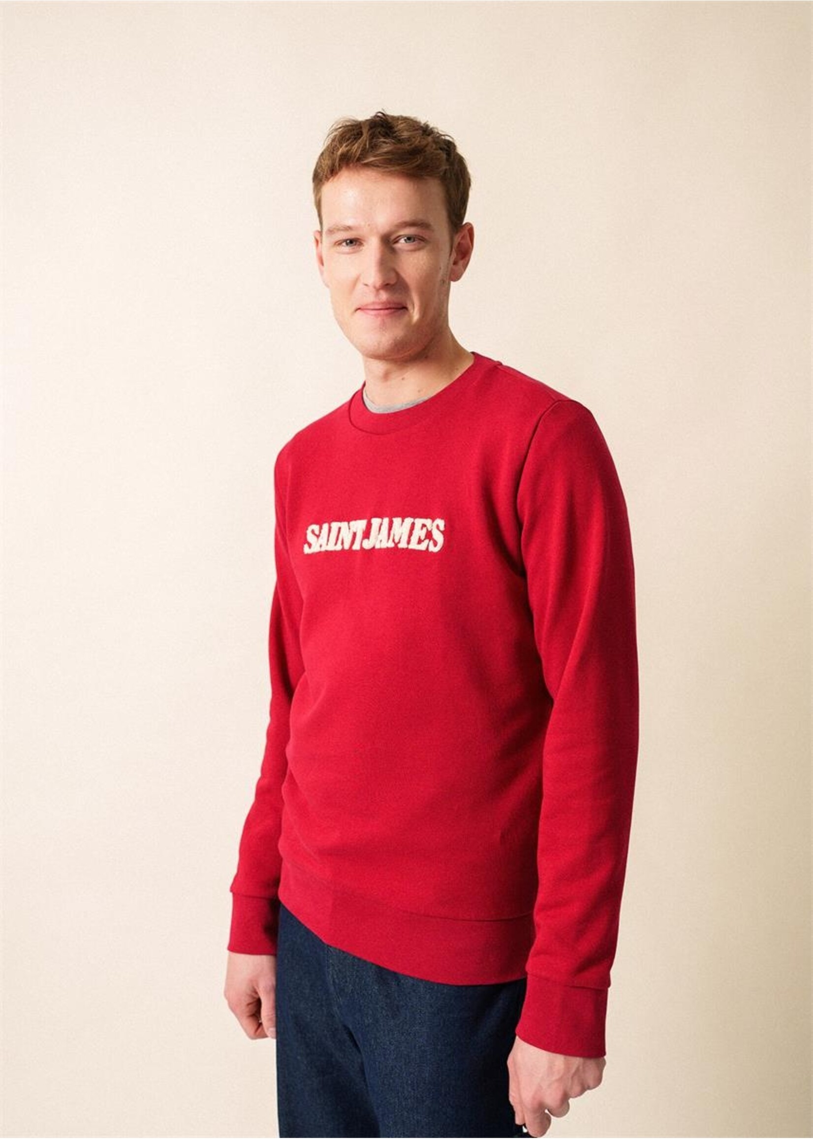 SAINT-JAMES Chandail en molleton avec broderie Solal - 3 couleurs disponibles