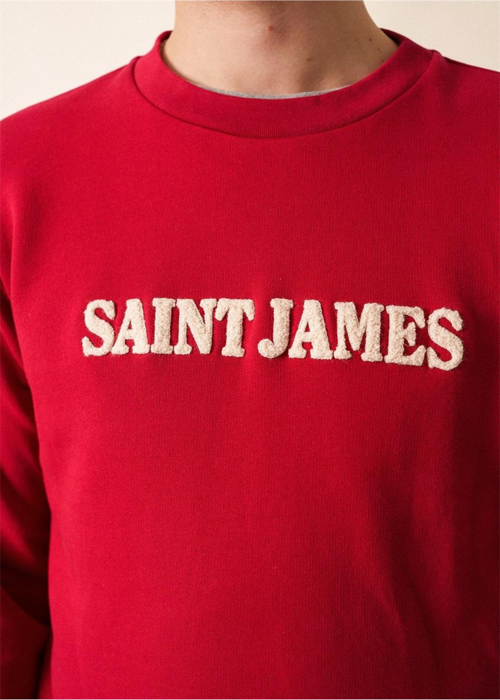 SAINT-JAMES Chandail en molleton avec broderie Solal - 3 couleurs disponibles