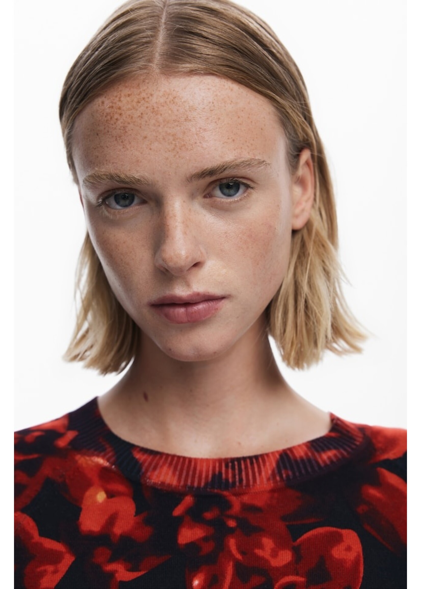 DESIGUAL Lightweight floral sweater JERS_LUND