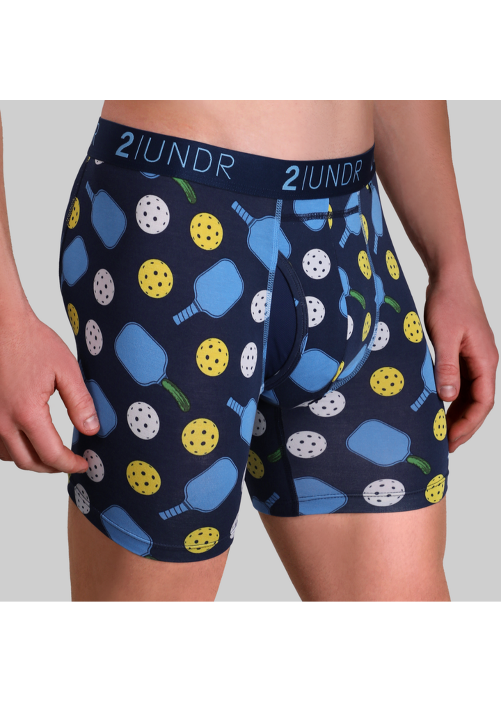 2|UNDR Boxer 6'' Swing Shift en mélange de modal PICKLED BALLS-Homme