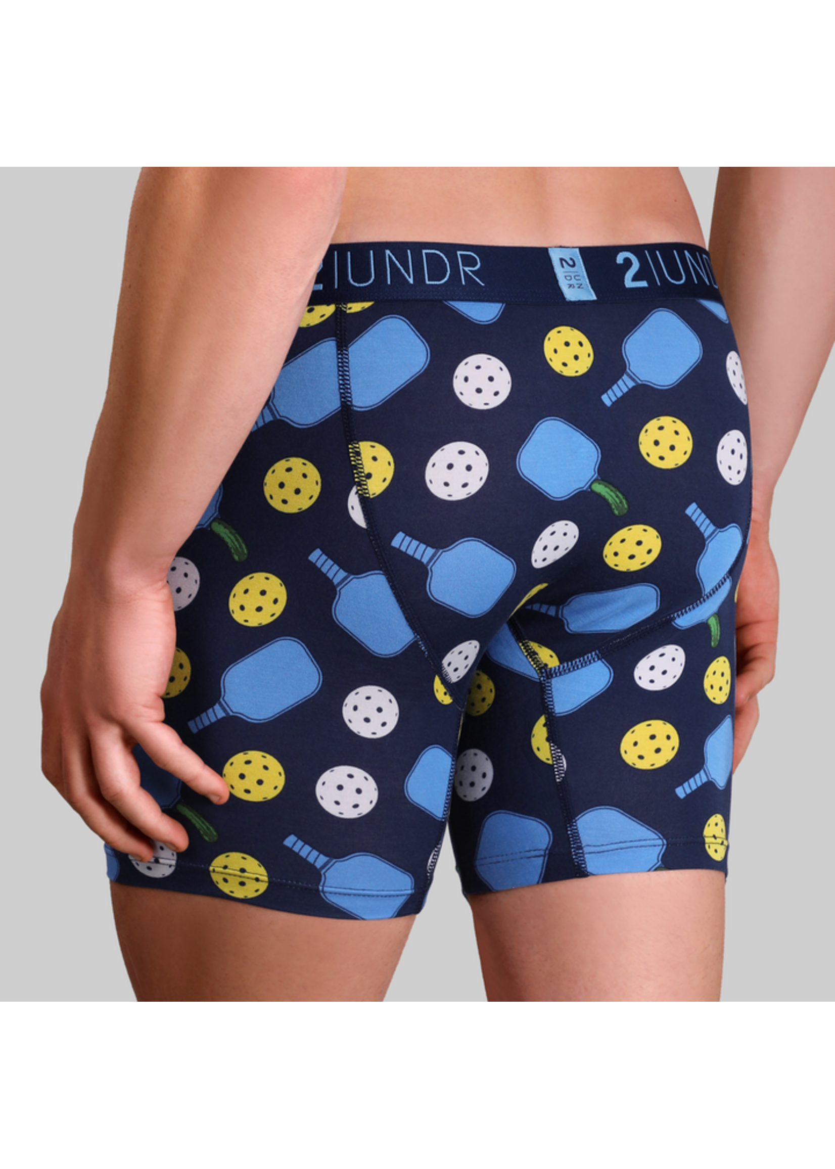 2|UNDR Boxer 6'' Swing Shift en mélange de modal PICKLED BALLS-Homme