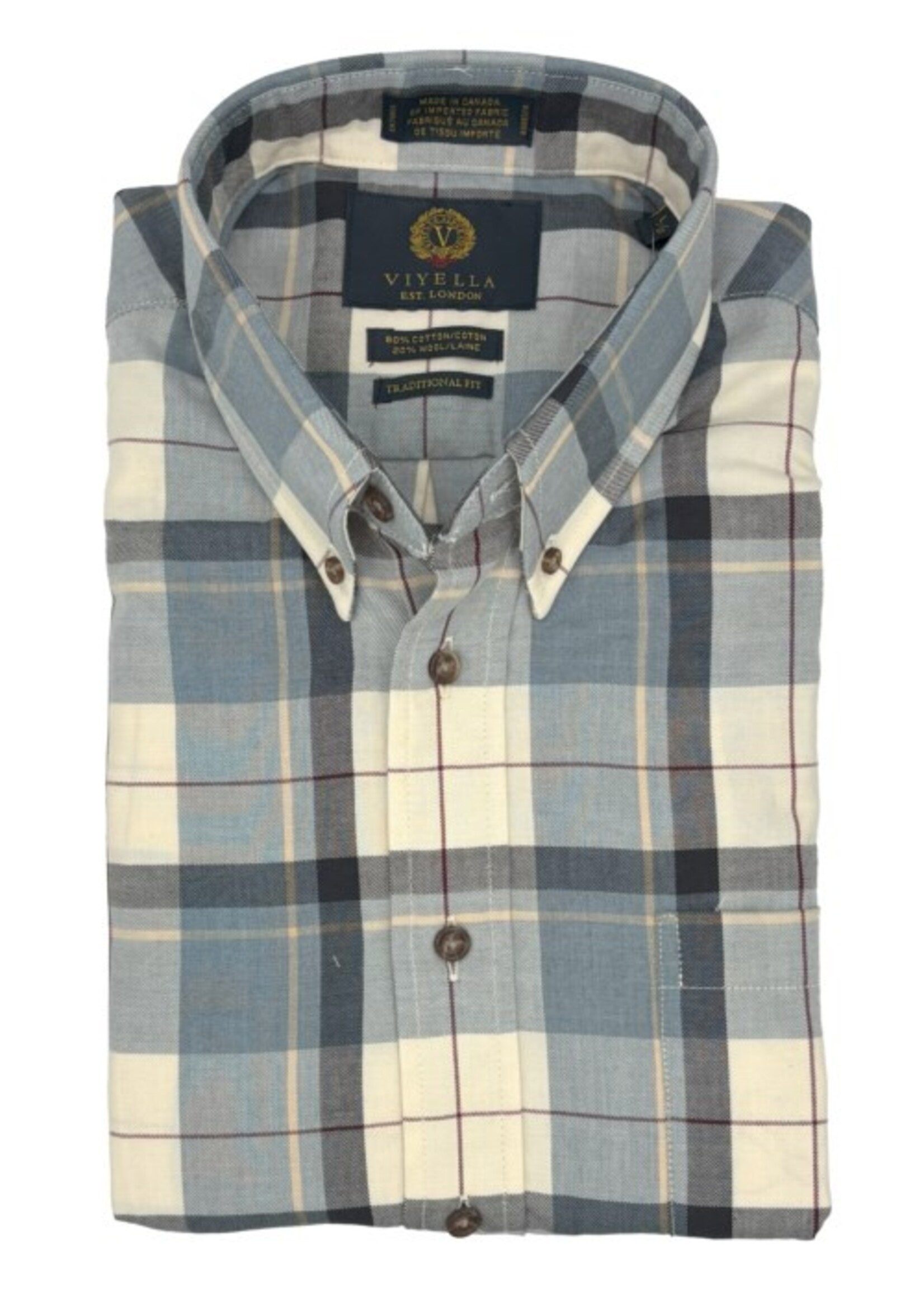 VIYELLA Viyella Denim Blue Made in Canada Shirt