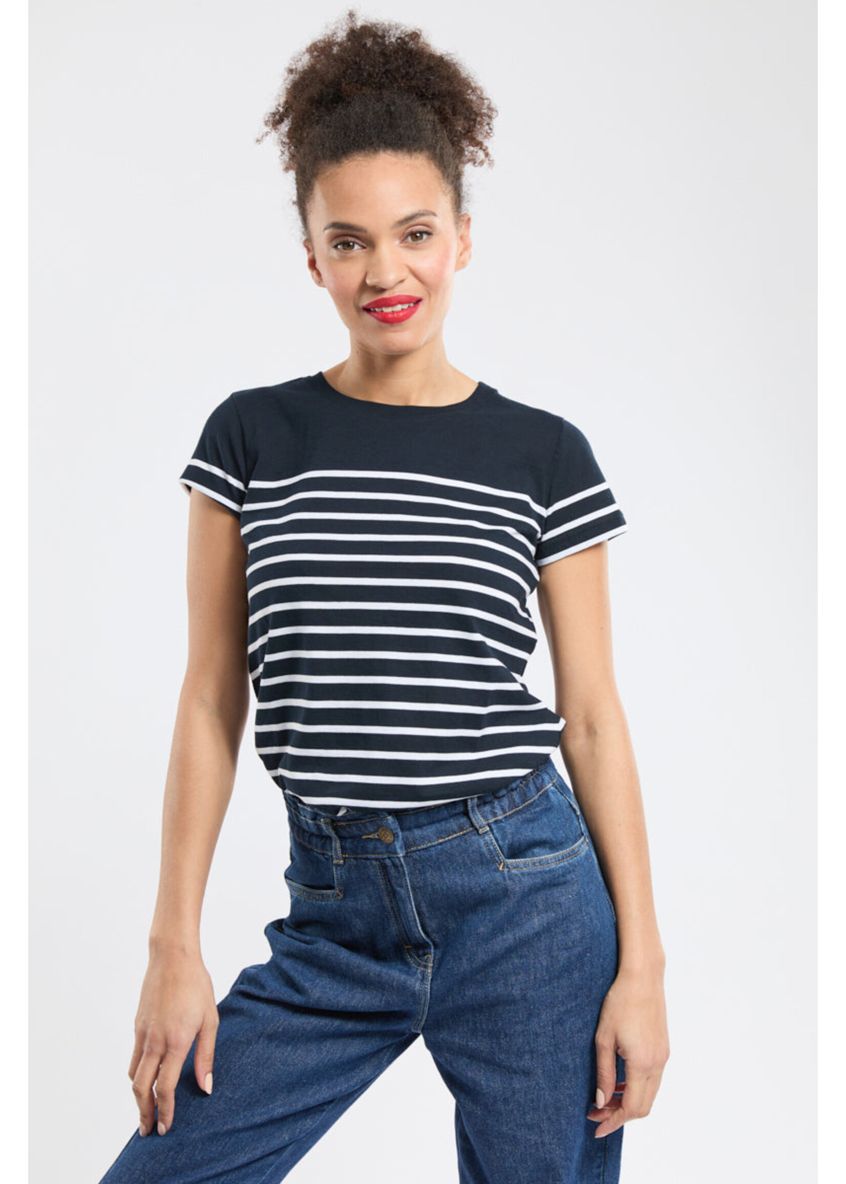 ARMOR-LUX Marinière manches courtes en coton léger pour femme-ETEL  2 couleurs disponibles