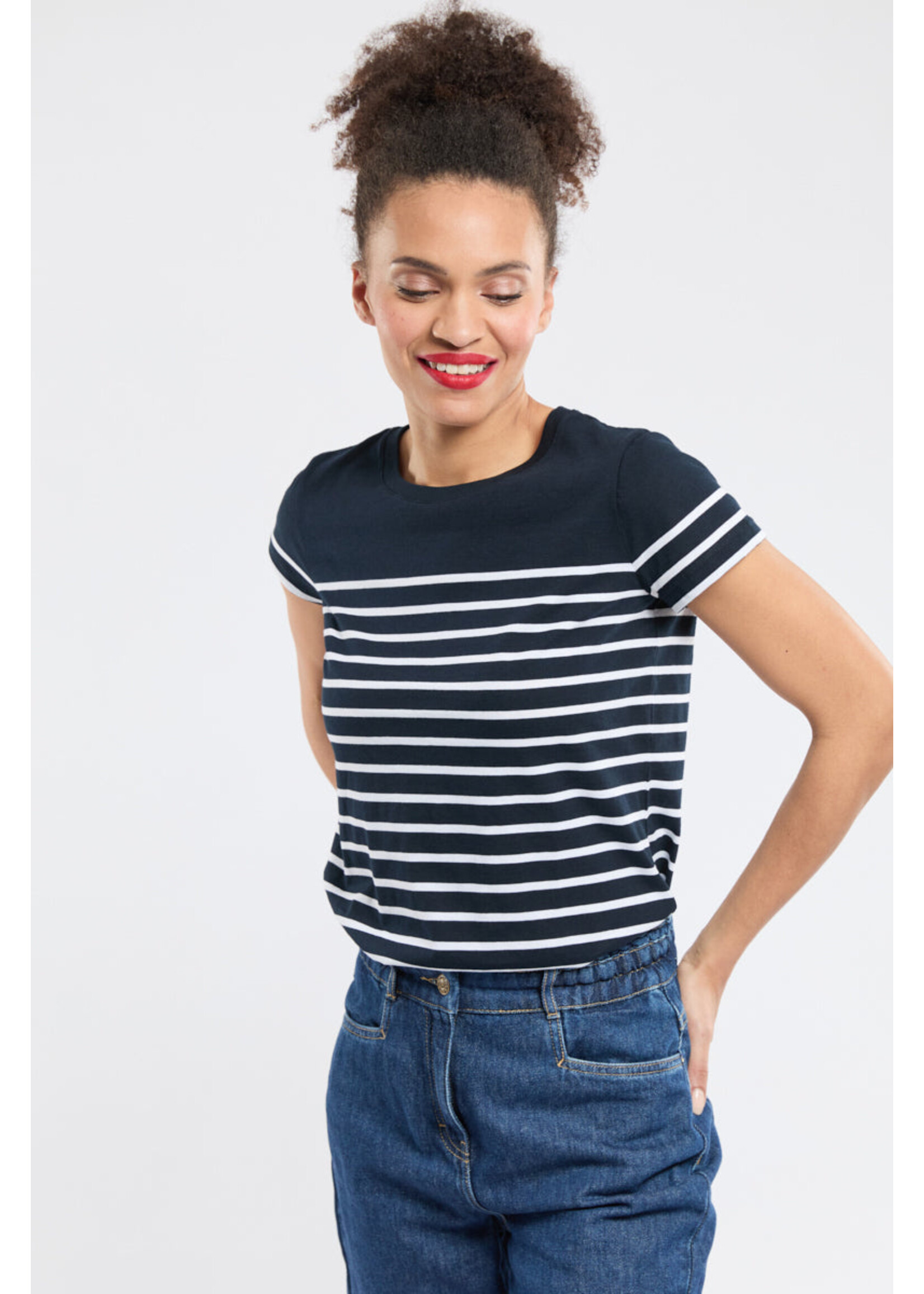 ARMOR-LUX Marinière manches courtes en coton léger pour femme-ETEL  2 couleurs disponibles