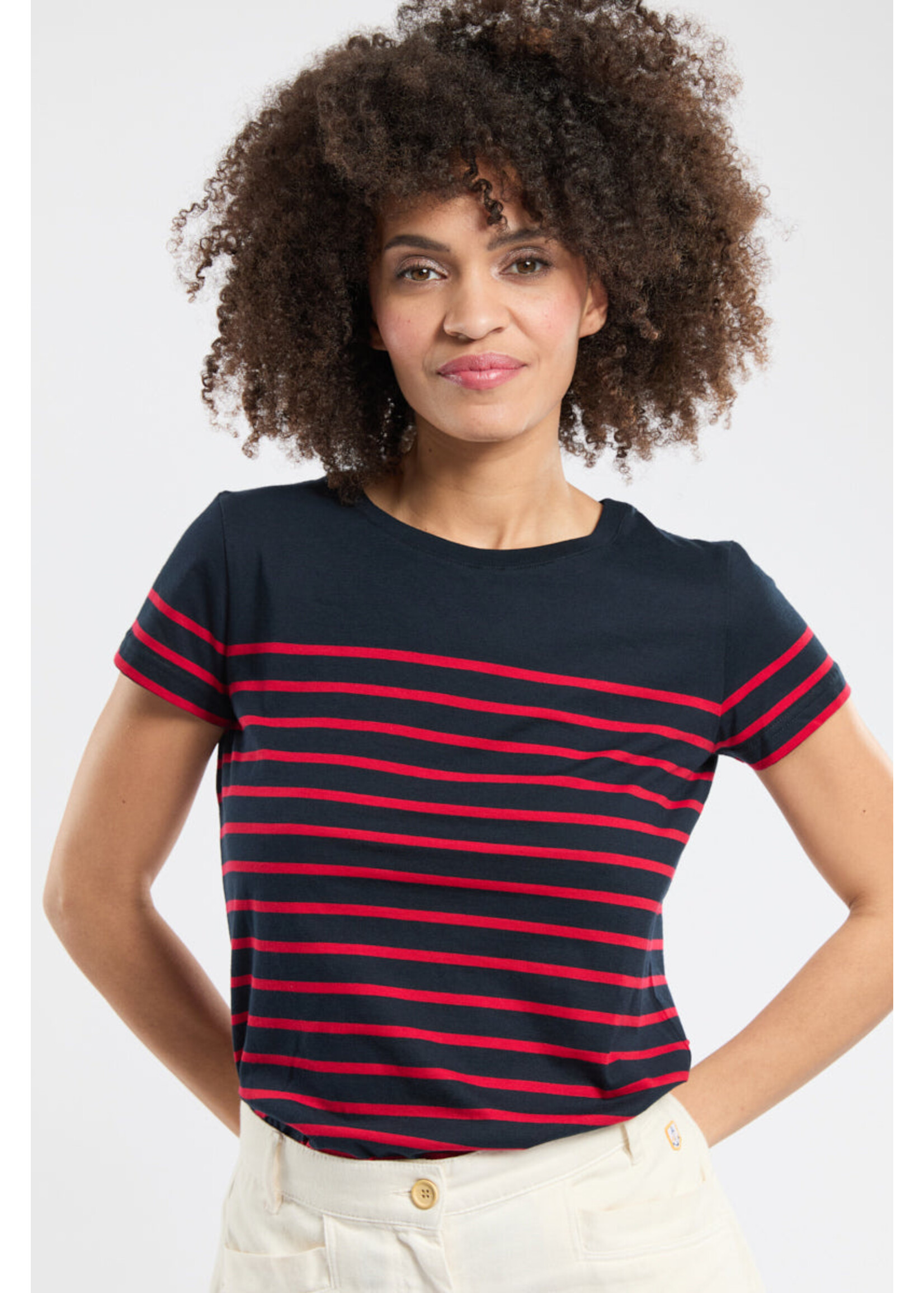 ARMOR-LUX Marinière manches courtes en coton léger pour femme-ETEL  2 couleurs disponibles