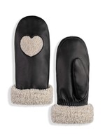 BRUME CONTRECOEUR LEATHER MITTENS - Women