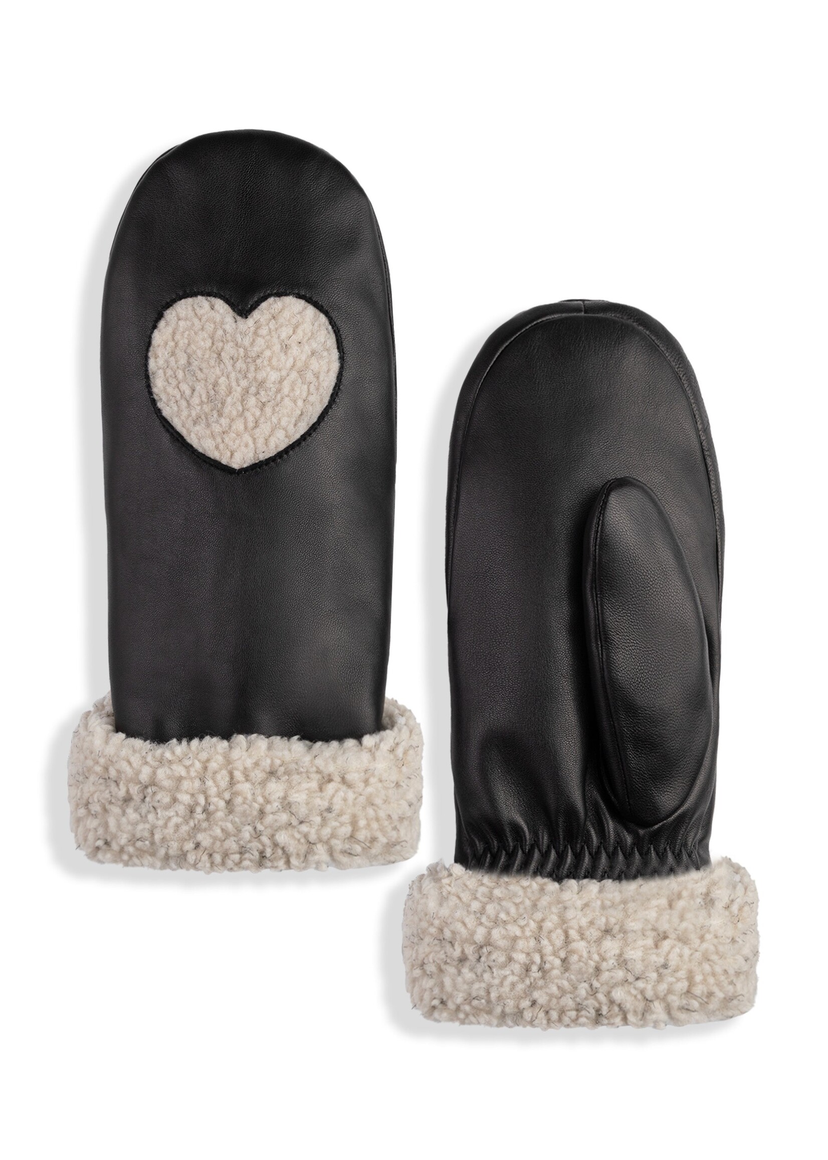 BRUME CONTRECOEUR LEATHER MITTENS - Women