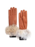 BRUME Gants de cuir isolés avec poignet en fourrure pour Femme - VICTORIA
