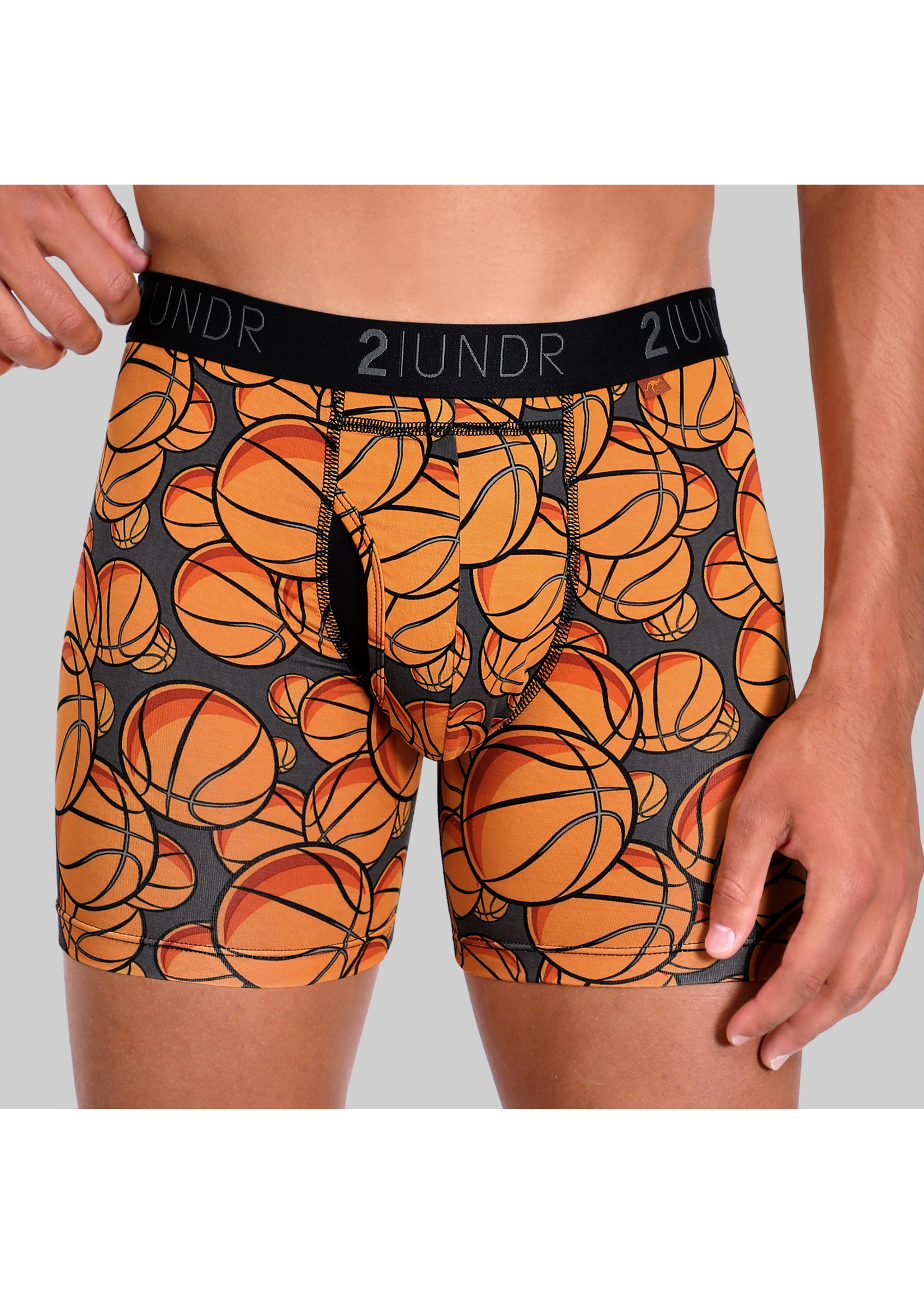 2|UNDR Swing Shift 6" Boxer Brief - Hoops