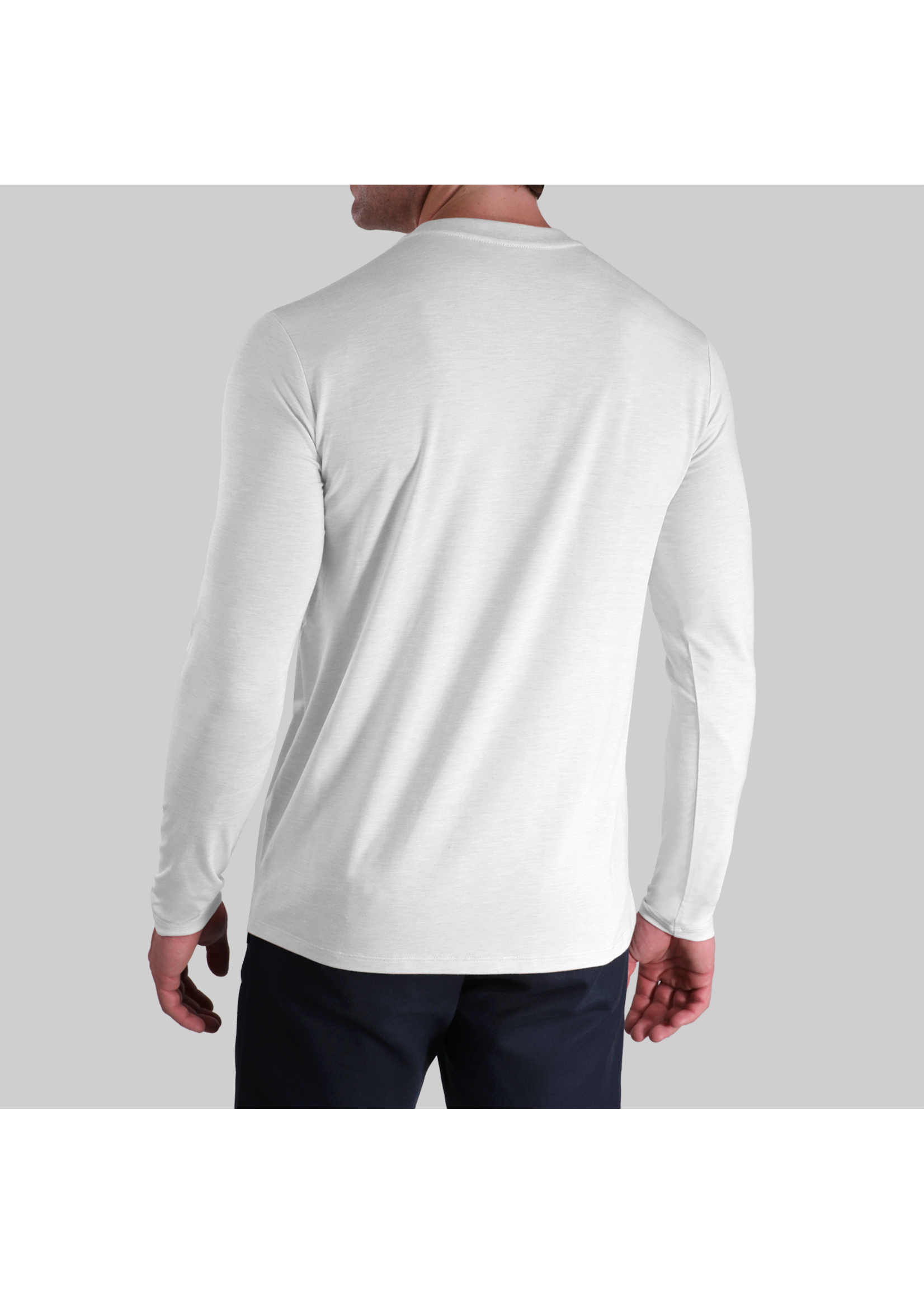 2|UNDR Chandail ML en mélange de modal avec col en rond-Blanc