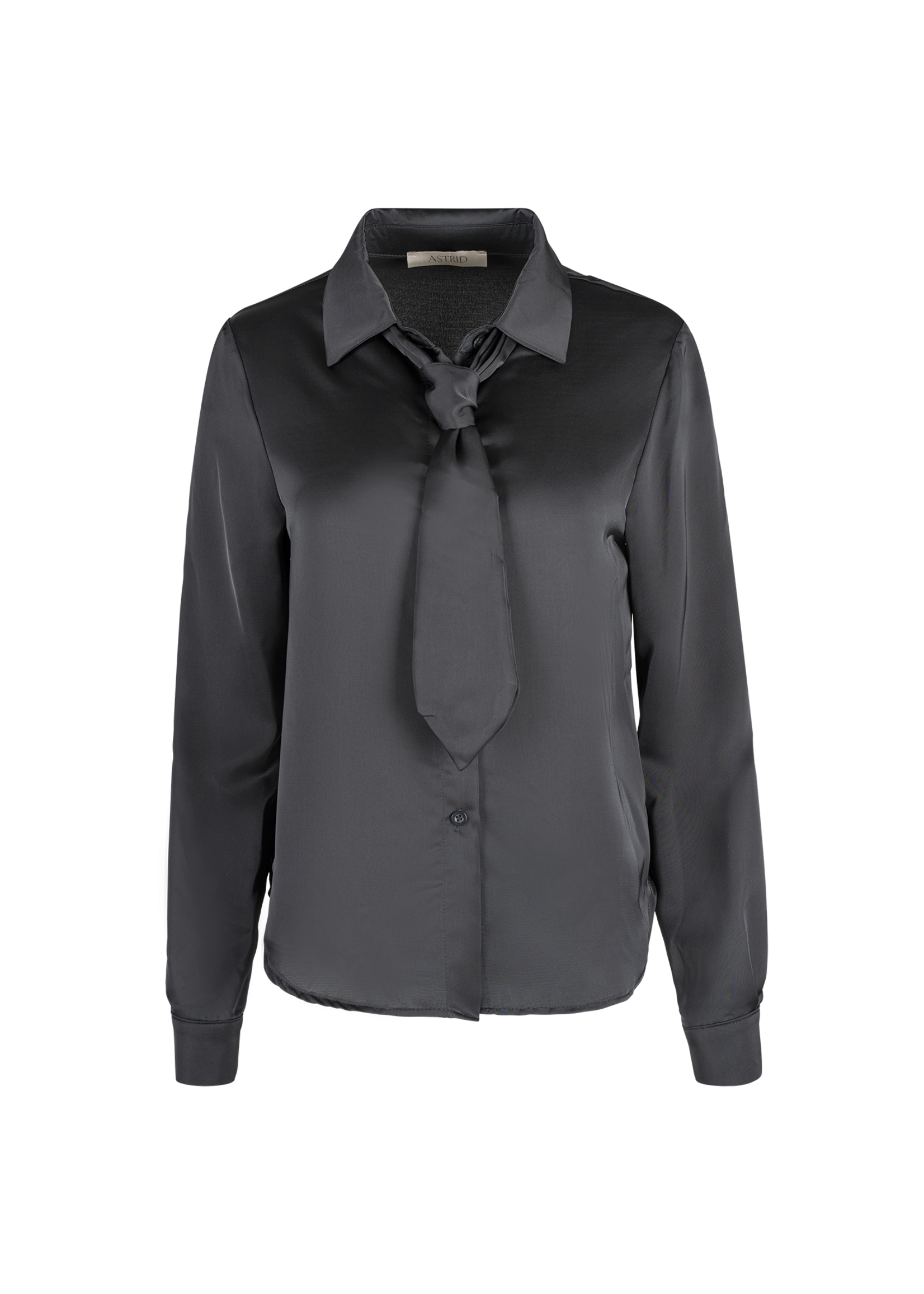 ASTRID Long-sleeve satin blouse made in Italy - 2 colors available