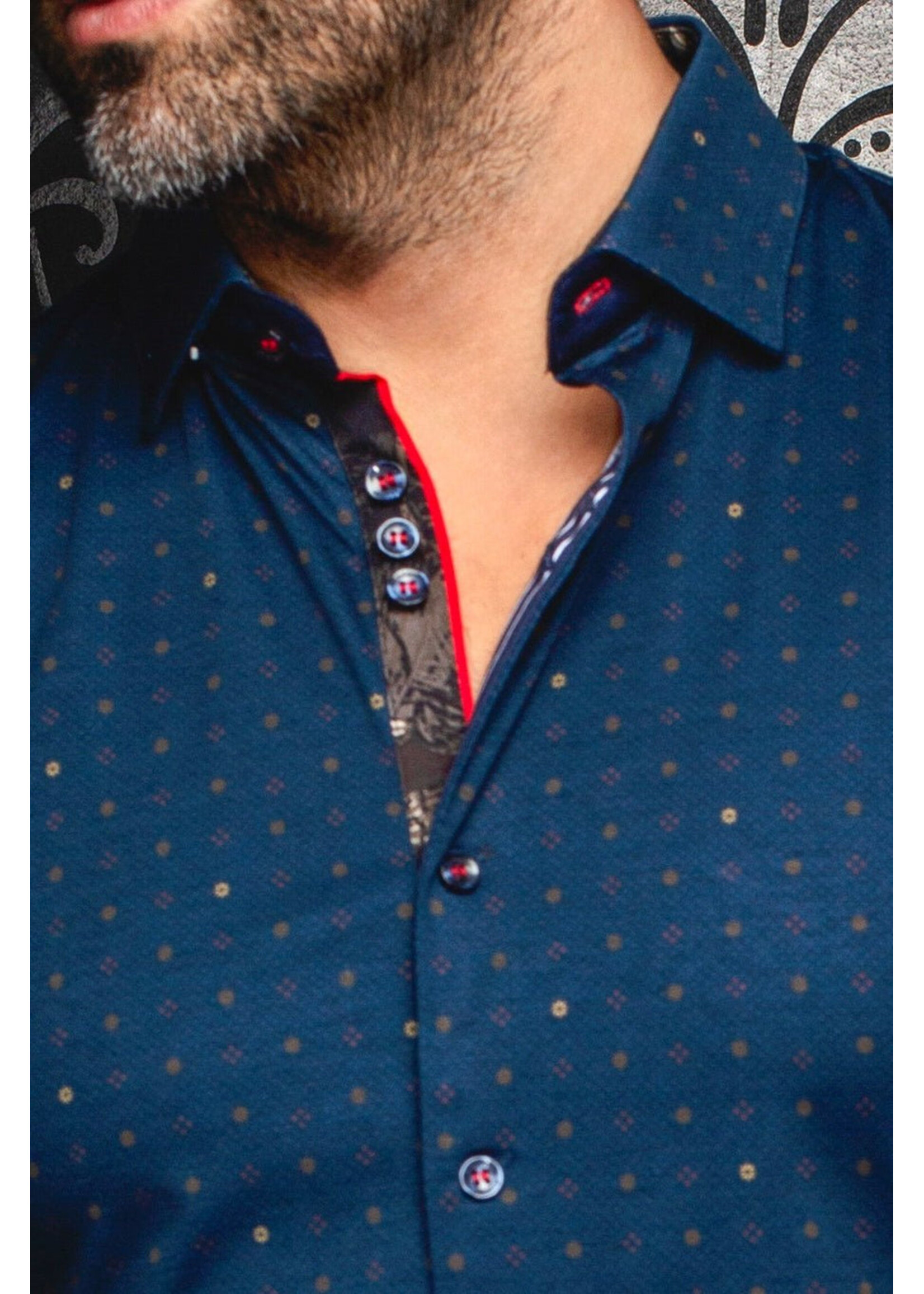 AU NOIR Chemise extensible manches longues CLYDE