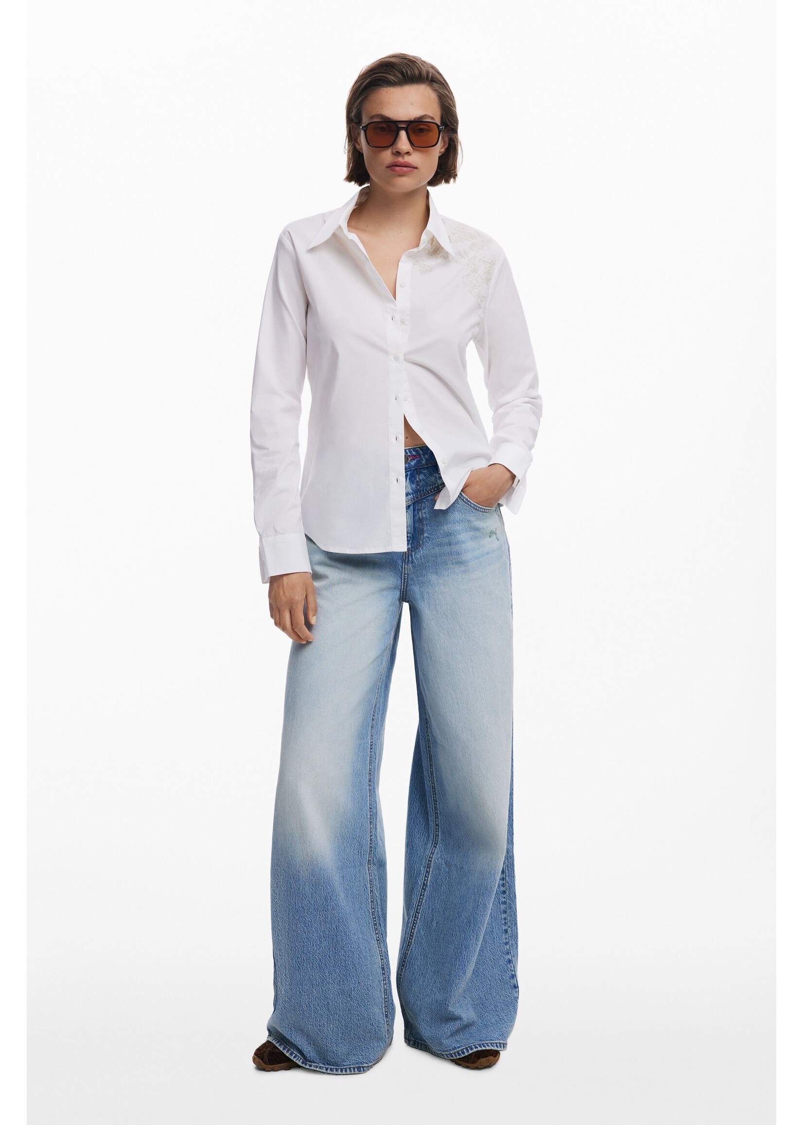 DESIGUAL Blouse Desigual ML - CAM_BROIDFLO