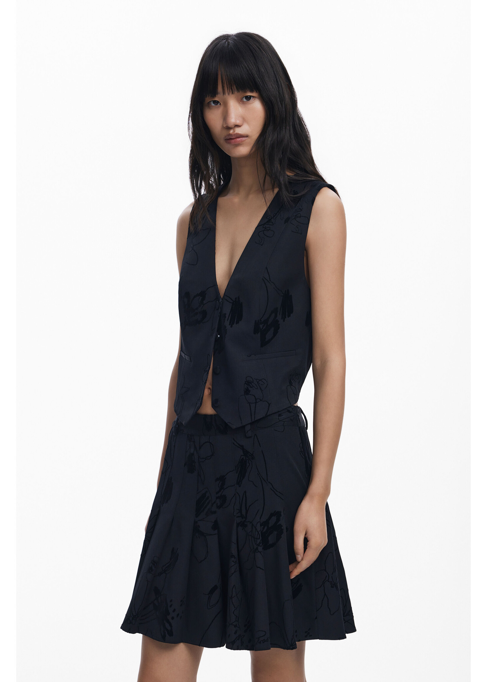 DESIGUAL Veste sans manches ajustée CHAQ_FLOCK Desigual