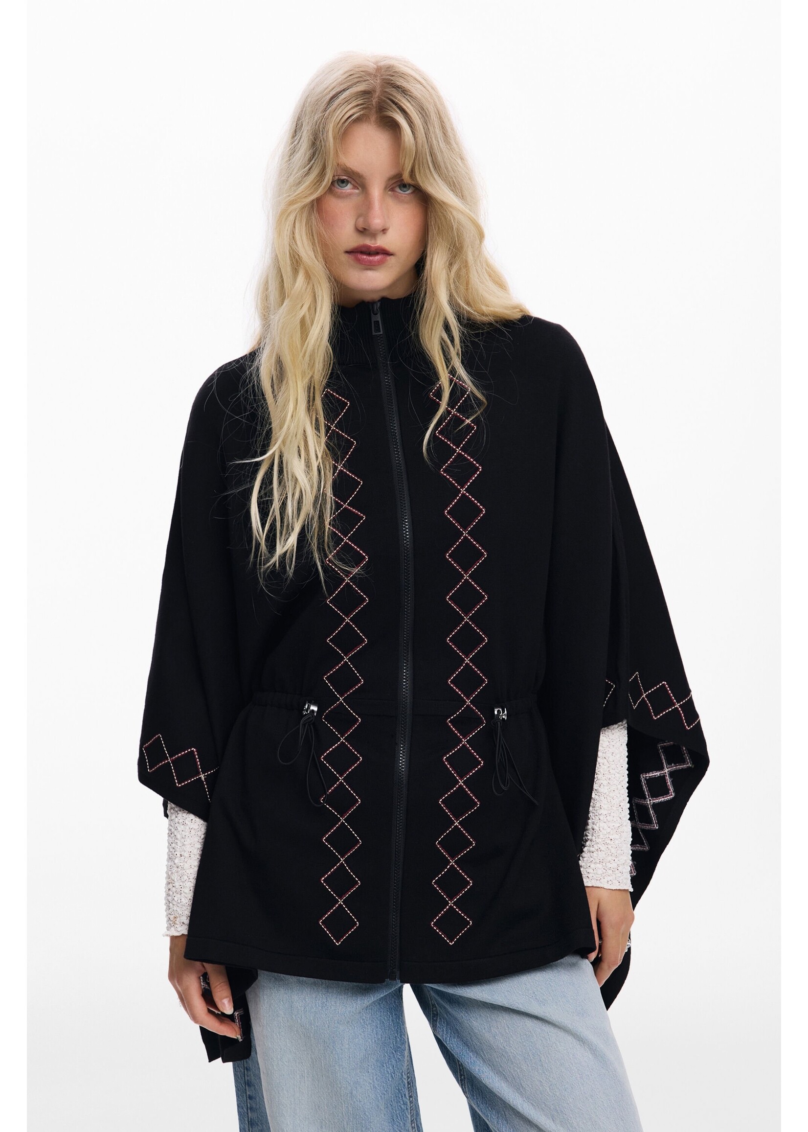DESIGUAL PONCHO_EMBROIDERY ALDAMA