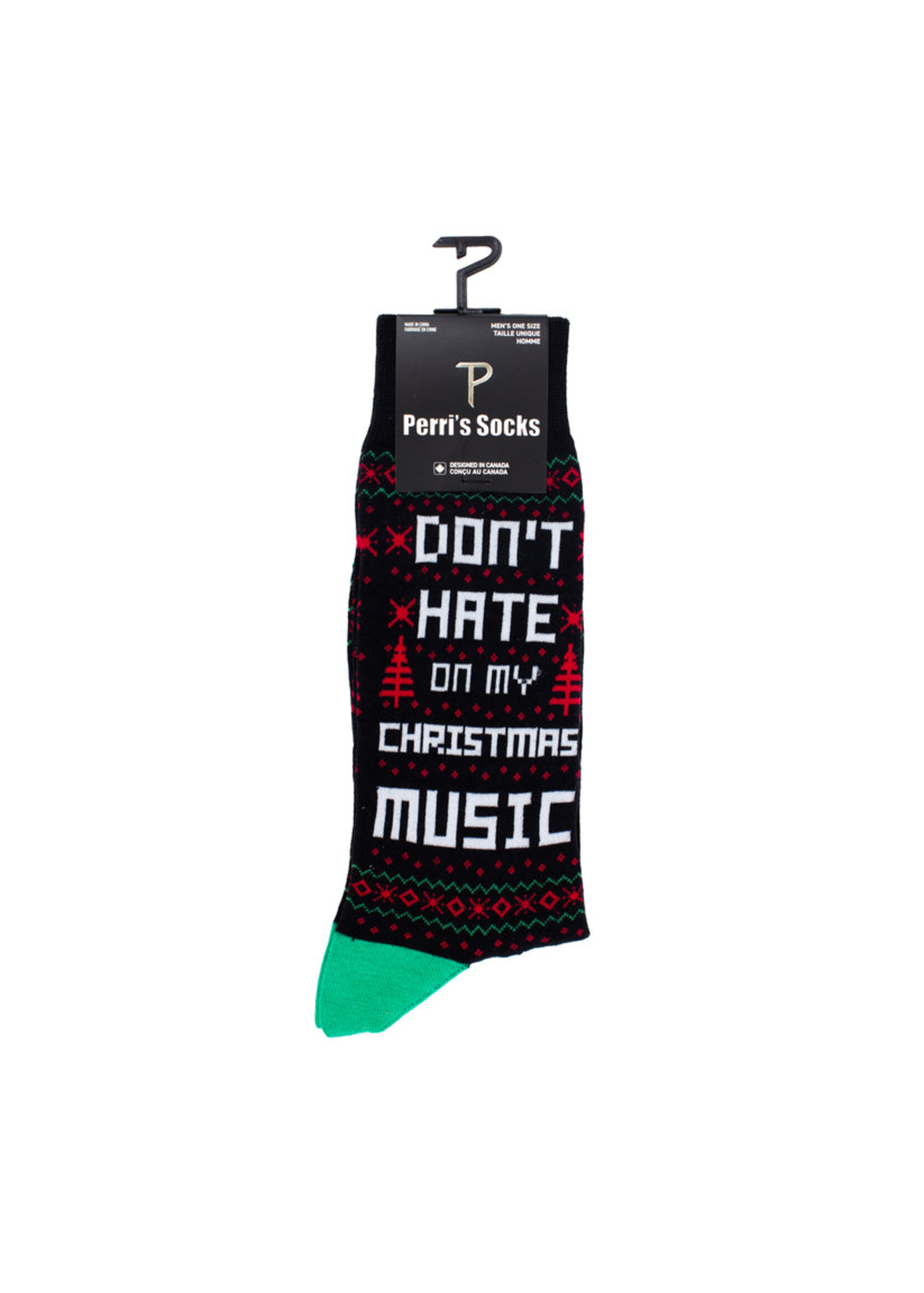 PERRI'S SOCKS UGLY XMAS SWEATER DON’T HATE SOCKS, 1 PAIR