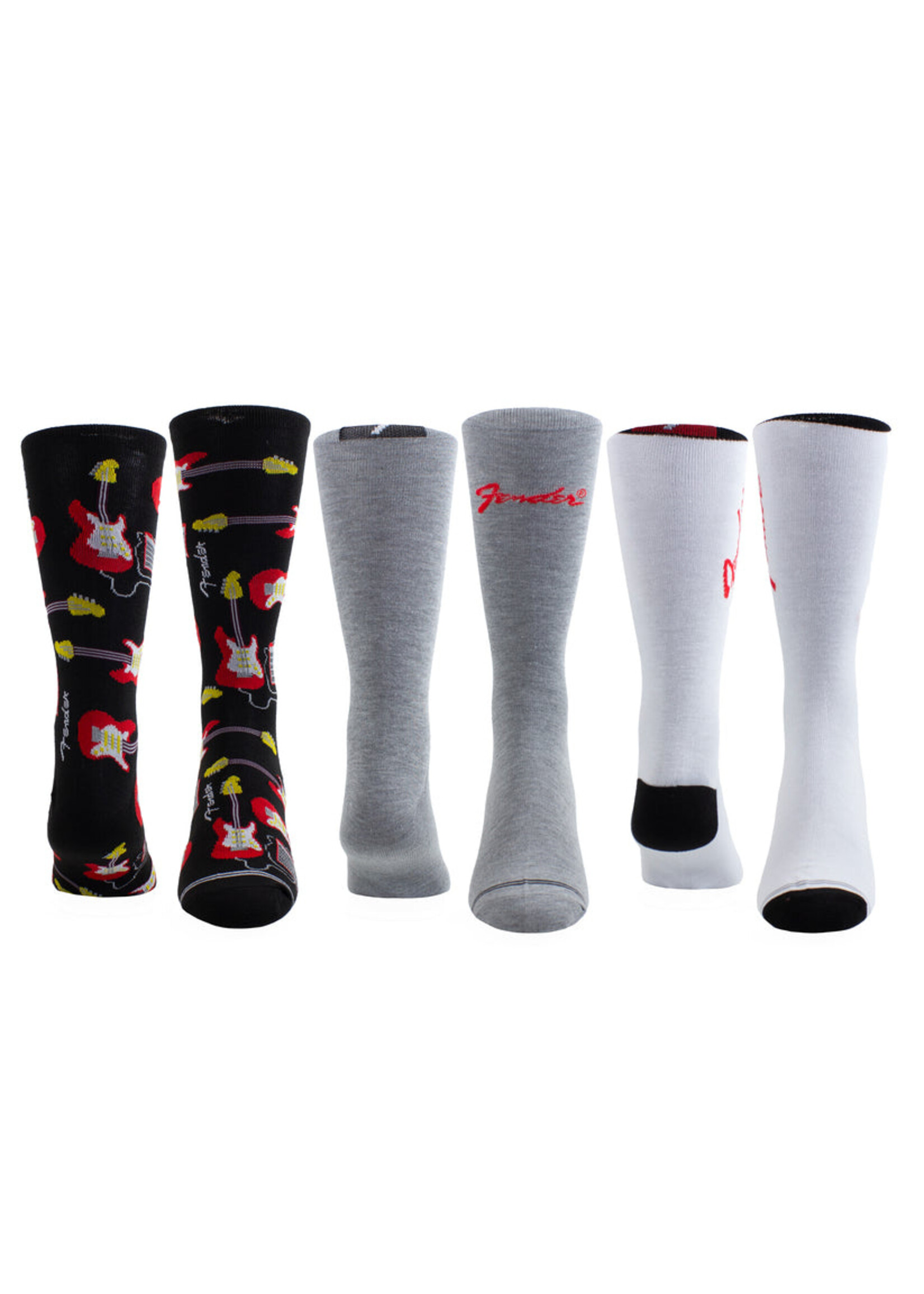 PERRI'S SOCKS Coffret de bas dans un étui à guitare - Fender (3 paires)