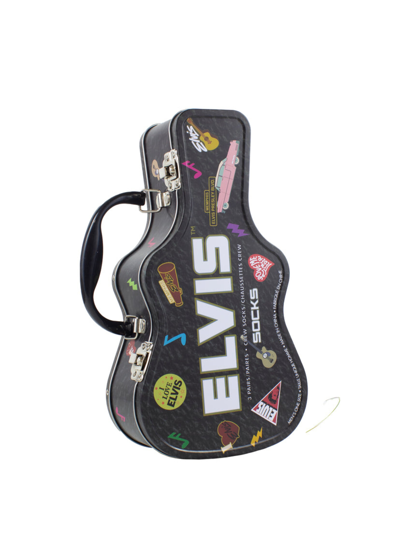 PERRI'S SOCKS Coffret-Cadeau-Guitare Elvis (3 paires-assorties)