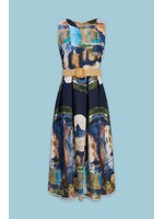 ASTRID ASTRID Lightweight dress with abstract print and belt