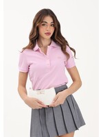 LACOSTE Polo slim fit en coton piqué extensible-Rose punch