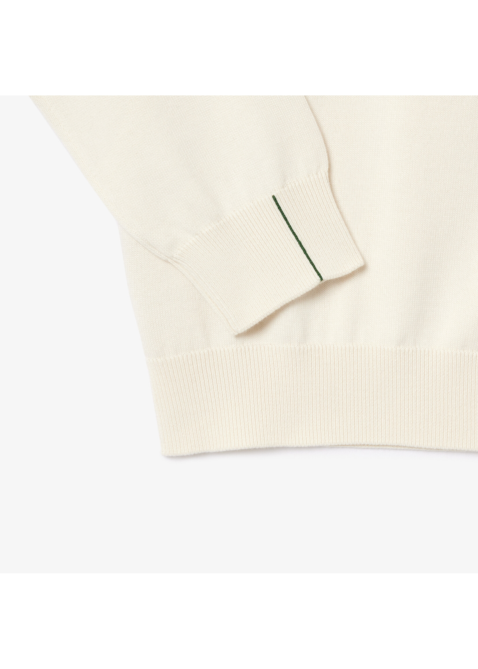 LACOSTE Pull à col rond en coton biologique pour homme-Farine